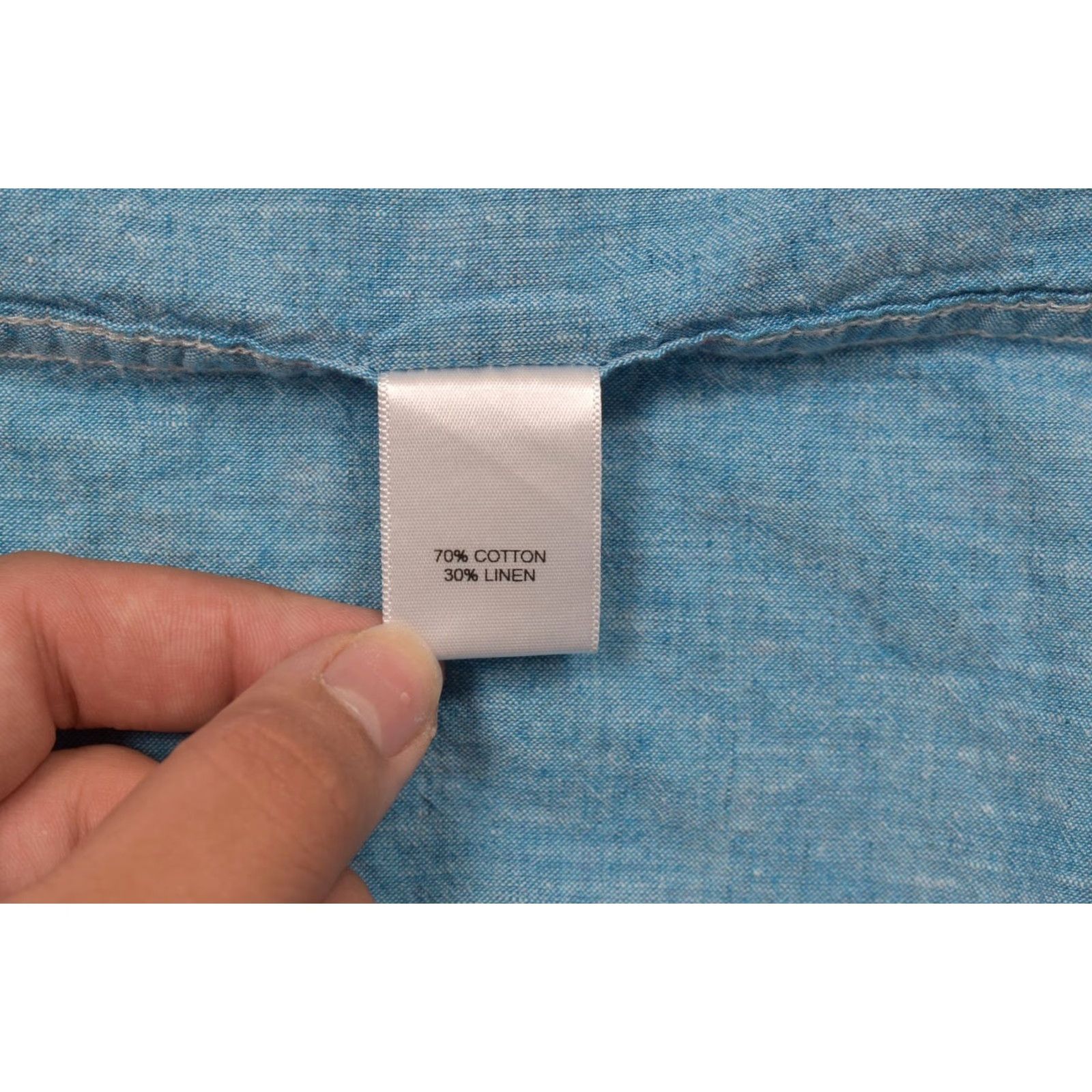 Cremieux Cremieux Slim Fit Shirt XXL Blue Cotton Linen Blend Short Sleeve Button-Down Casual Mens Regular Size 2XL Blue Size US XXL / EU 58 / 5 - 5 Thumbnail