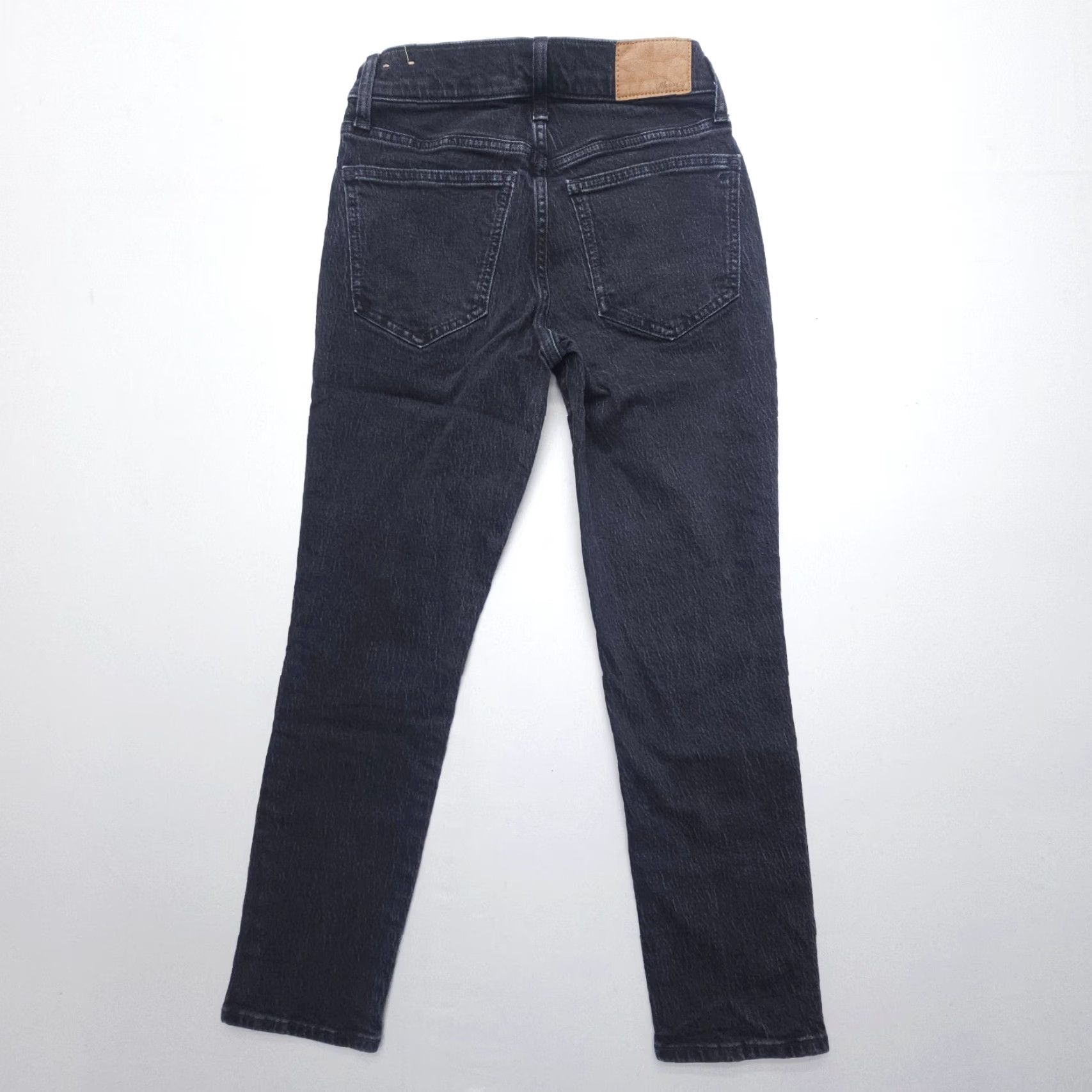 Madewell VINTAGE Madewell The Mid Rise Perfect Vintage Jeans 24 Black Crop Denim Size 42" / US 20 - 2 Thumbnail