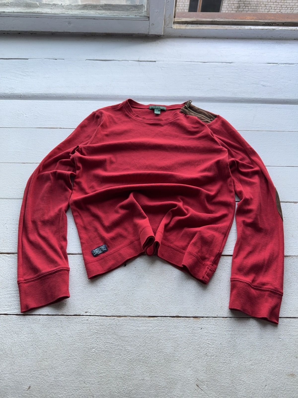 Polo Ralph Lauren Vintage Ralph Lauren Jeans Co Red Sweatshirt Zip Shoulder Size M / US 6-8 / IT 42-44 - 1 Thumbnail