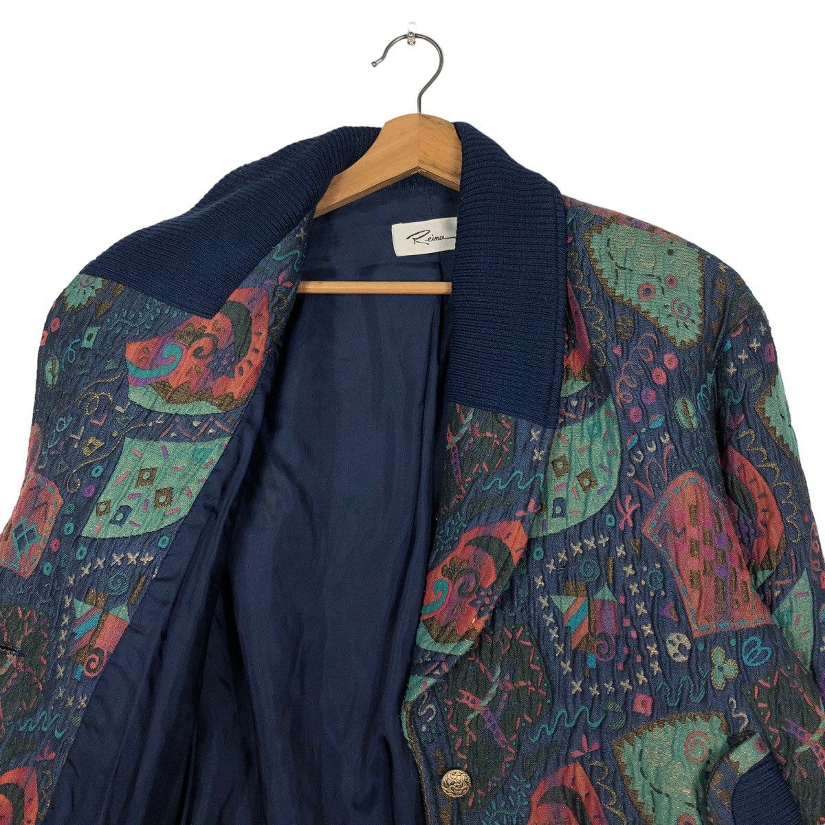 Japanese Brand 🔥Vintage Bomber Jacket Double Collar Reina Art Issey Miyake Size US M / EU 48-50 / 2 - 12 Thumbnail