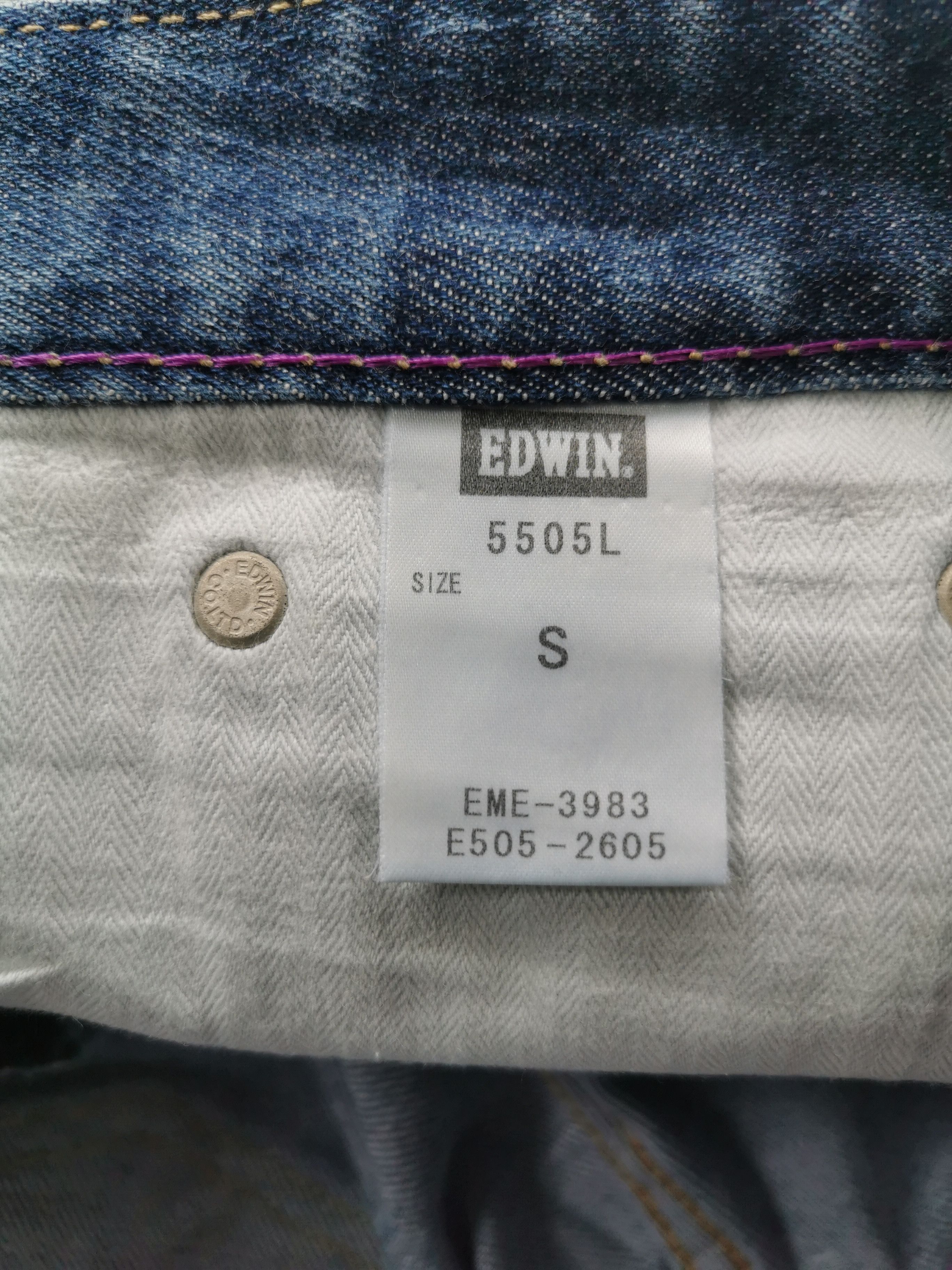 Sugar Cane Edwin Co Ltd Tokyo Japan Slim Selvedge Chainstitch DenimJean Size US 29 - 3 Thumbnail