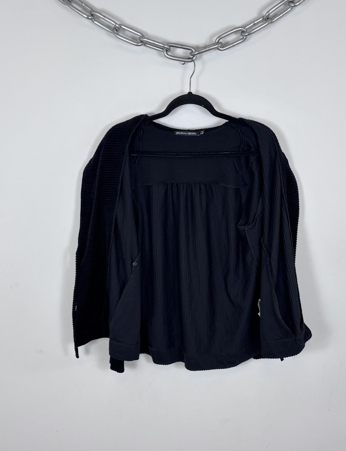 Gudrun Sjoden Gudrun Sjoden Women’s Black Velour Knit Cardigan Sweater Size M / US 6-8 / IT 42-44 - 17 Thumbnail