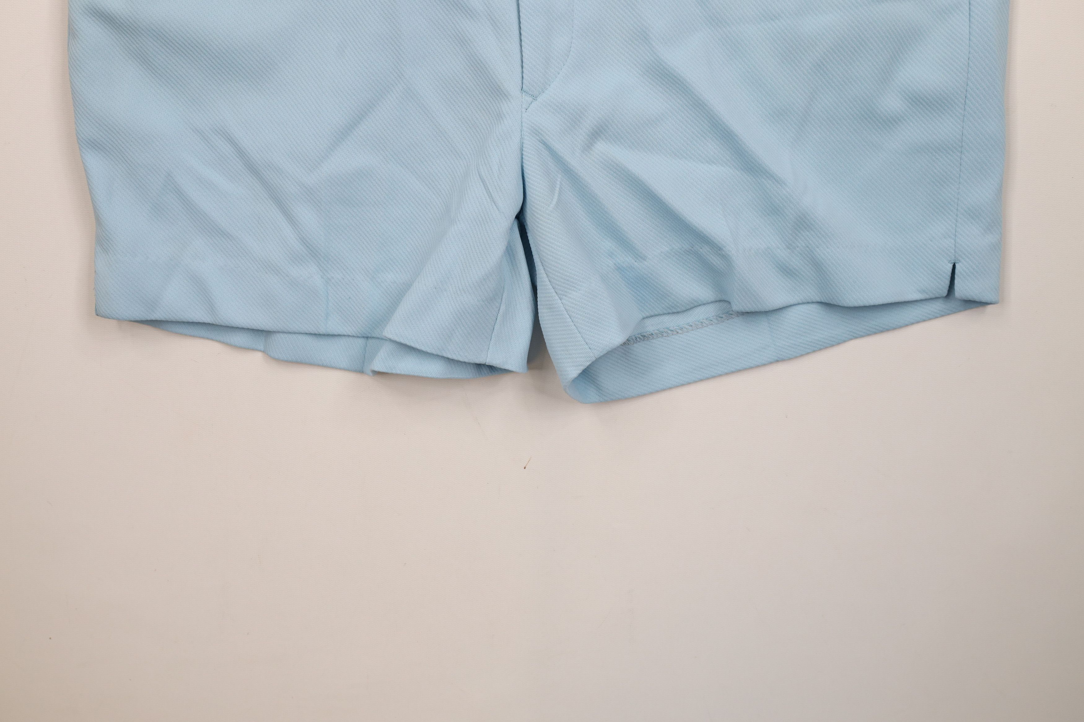 Vintage Vintage 70s Streetwear Knit Above Knee Shorts Carolina Blue Size US 40 / EU 56 - 4 Thumbnail