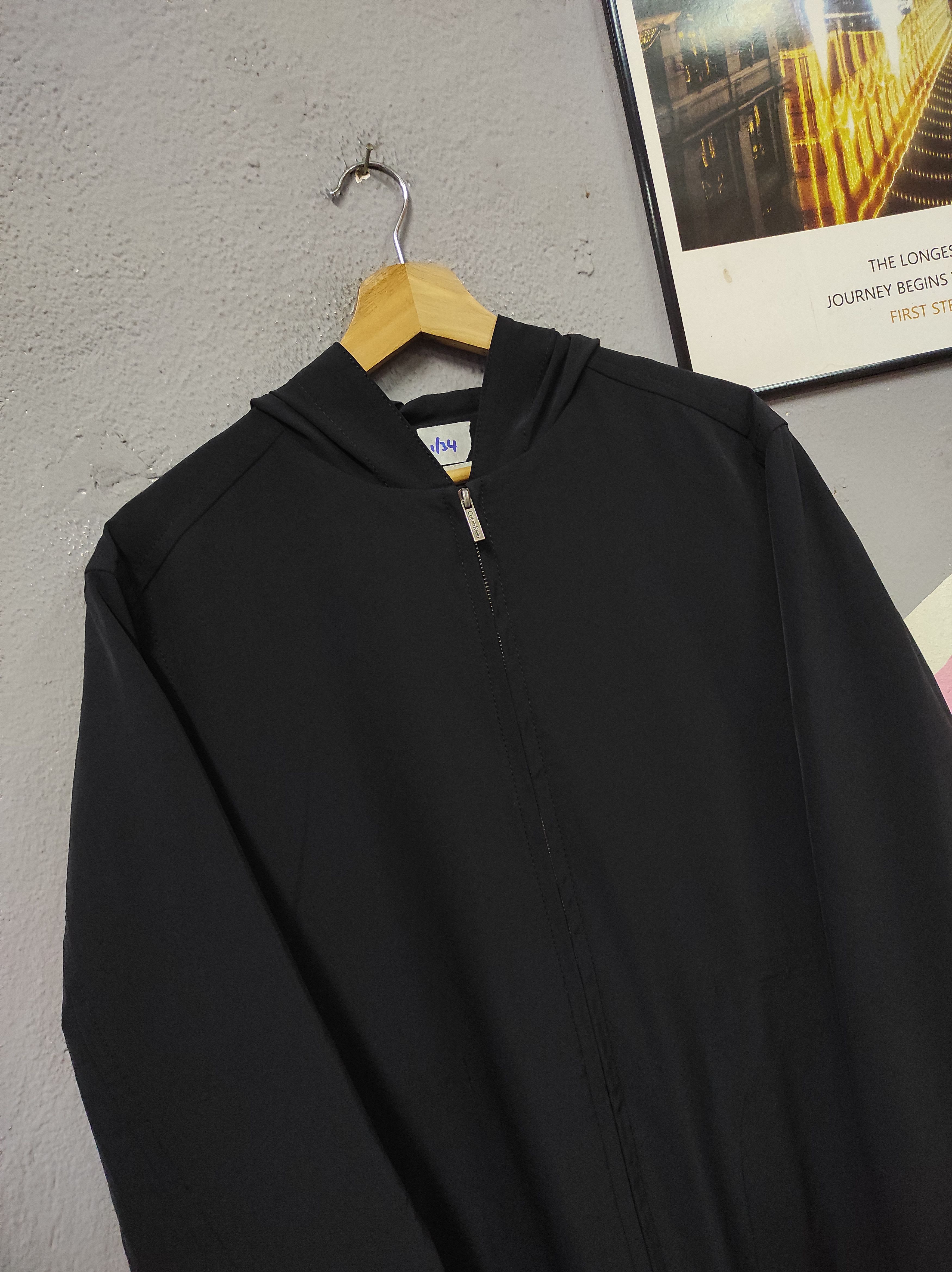 Calvin Klein CALVIN KLEIN COAT BLACK OVERCOAT LONG JACKET HOODED Size M / US 6-8 / IT 42-44 - 2 Thumbnail