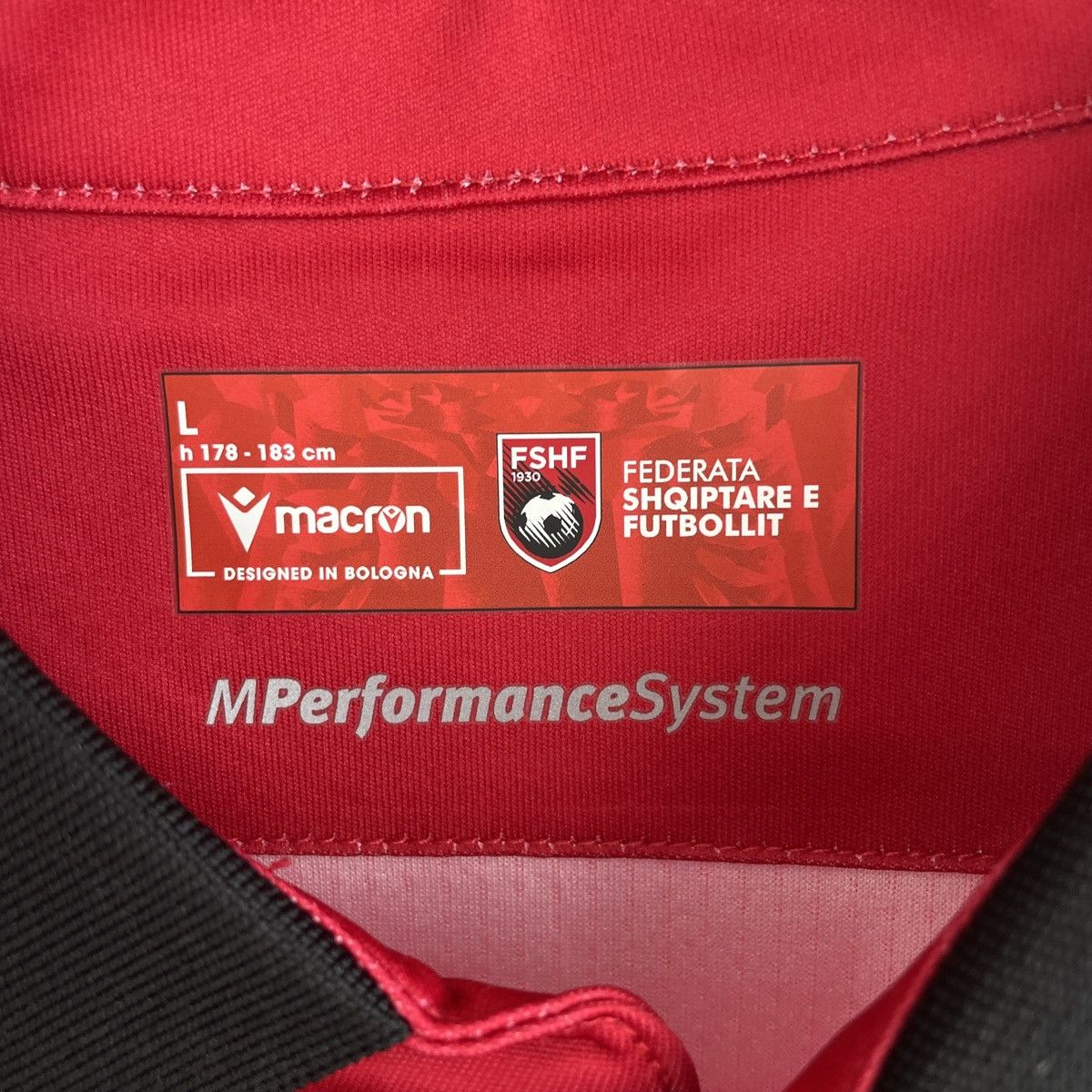 Macron Albania Authentic Home Jersey Shirt Men Euro 2024 size L Size US L / EU 52-54 / 3 - 5 Thumbnail