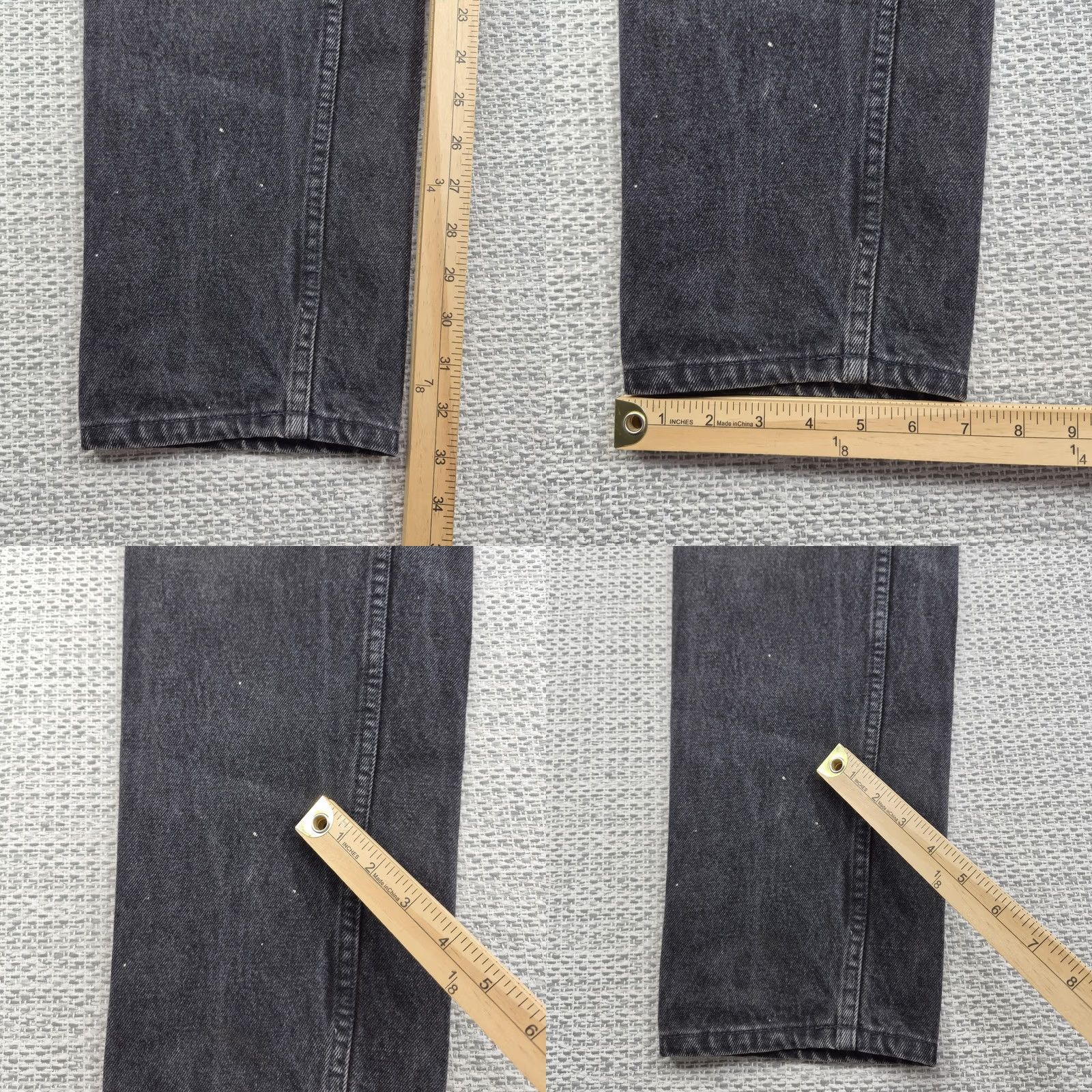 Gap VINTAGE Gap Easy Fit Jeans Mens 31x34 Black Relaxed Straight Denim USA Made 90s 5-Pocket Logo 80s 90s Hipster Retro Size US 31 - 8 Thumbnail