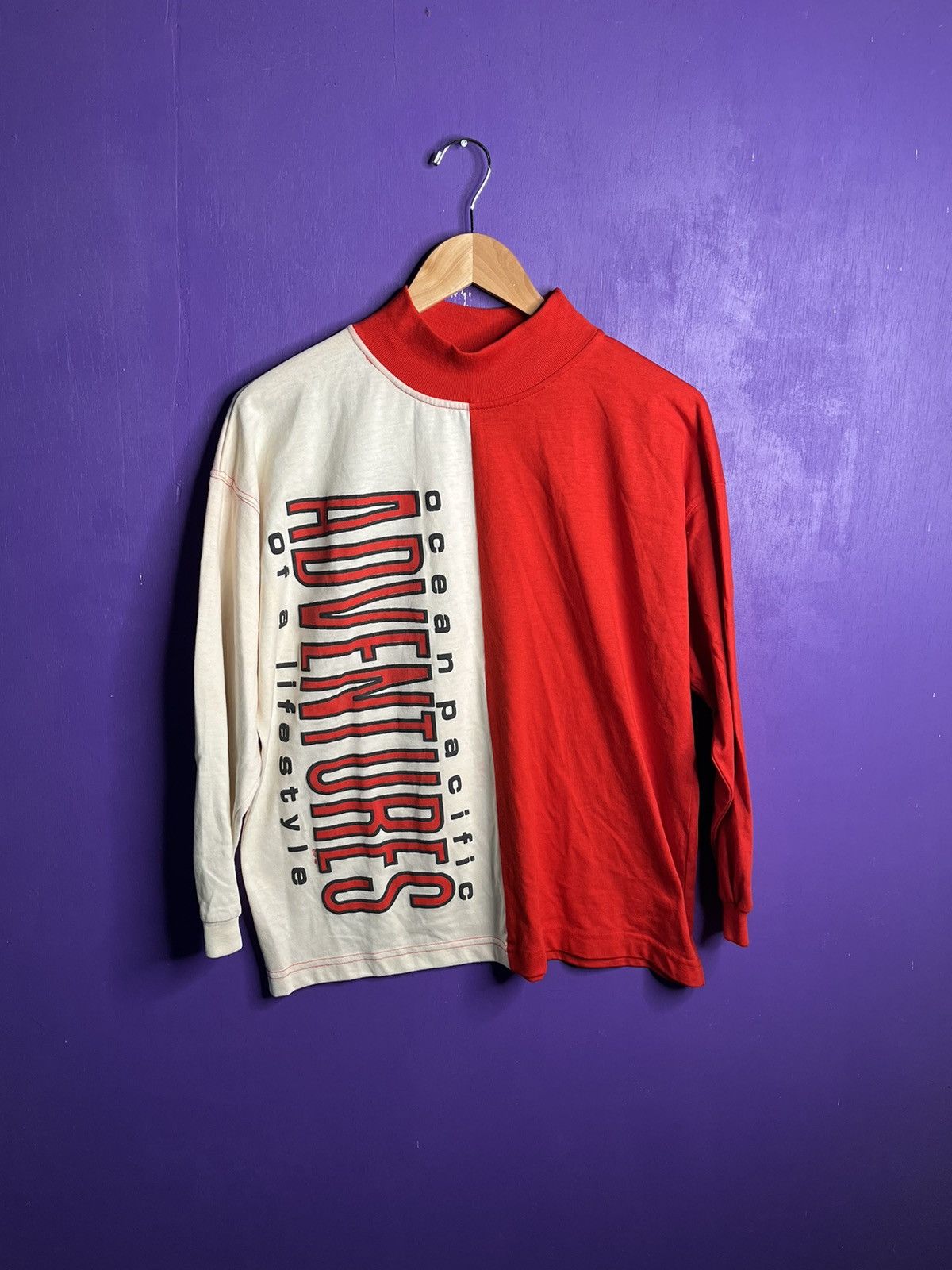 Ocean Pacific × Vintage Vintage 80s Ocean pacific two tone long-sleeve Size US L / EU 52-54 / 3 - 1 Thumbnail