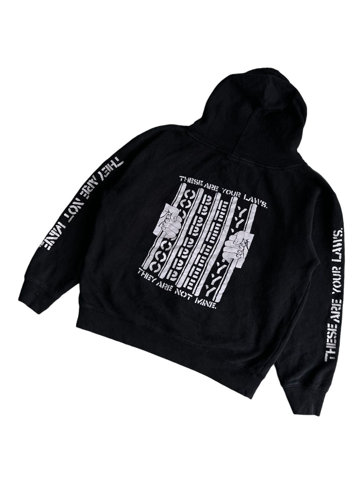 Hook-Ups × Obey × Vintage Vintage Obey Propaganda "YOUR LAW" Baggy Skater Hoodie Size US S / EU 44-46 / 1 - 2 Thumbnail