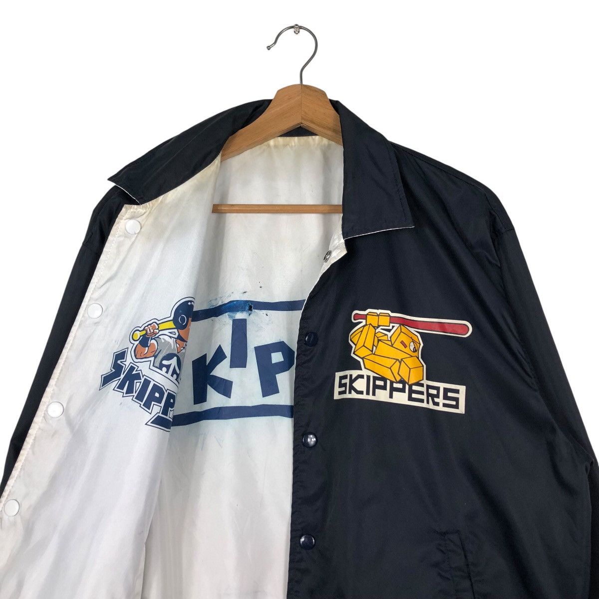 Japanese Brand 📌Vintage Reversible Bomber Jacket Cricket Team Big Logo Size US L / EU 52-54 / 3 - 13 Thumbnail