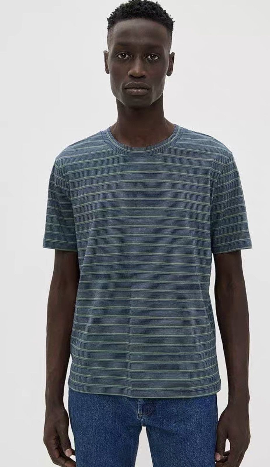 A.P.C. A.P.C Aymeric Striped Short Sleeve J31 Size US XL / EU 56 / 4 - 6 Thumbnail