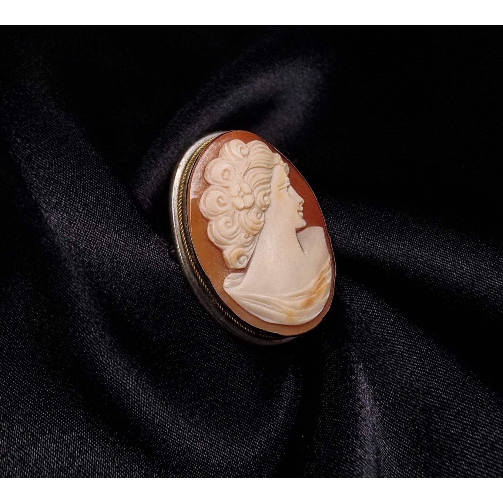 Vintage Vintage 800 Silver Real Cameo Brooch Pendant Oval Shape Eleg Size ONE SIZE - 2 Thumbnail