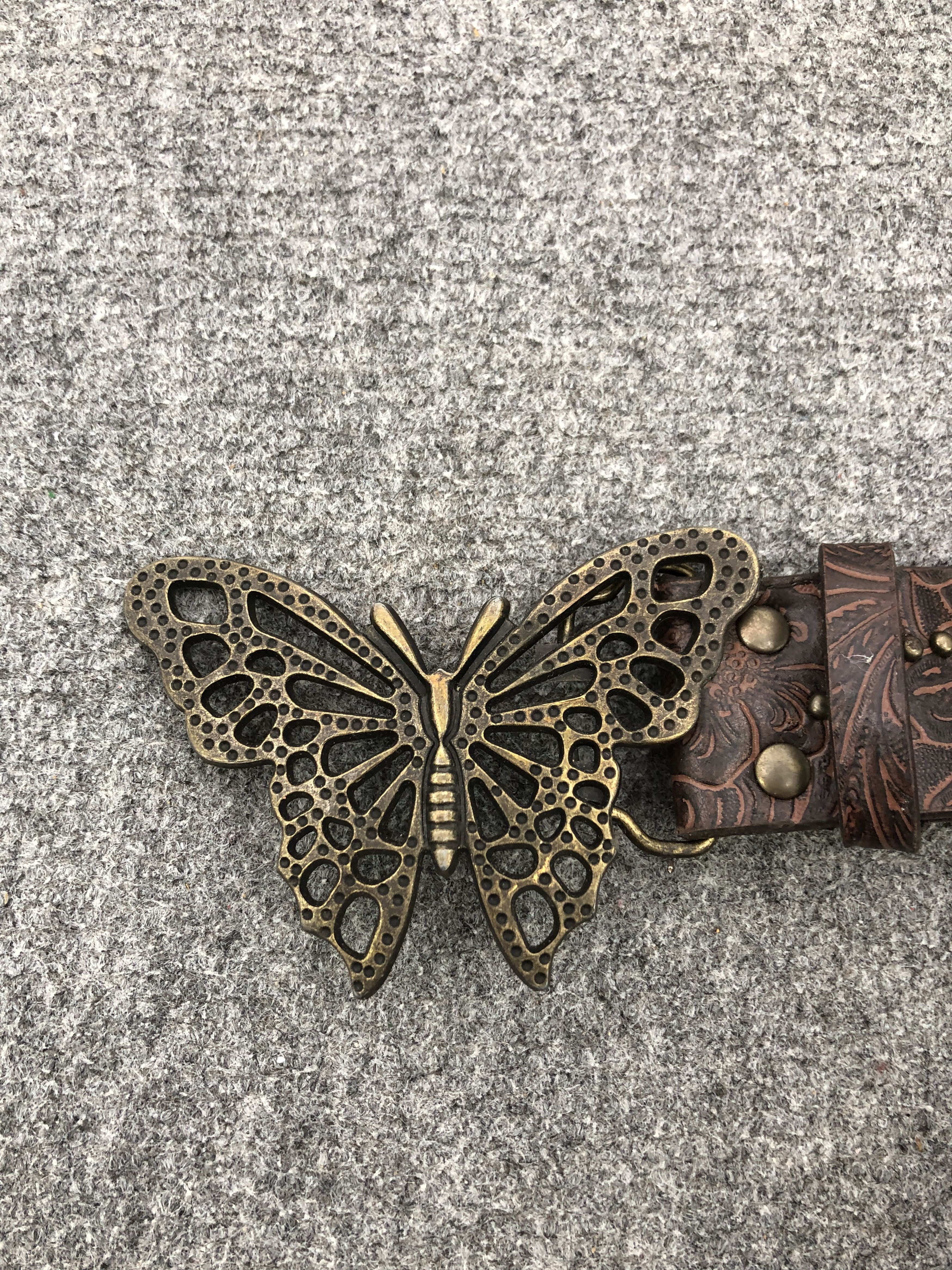 Japanese Brand Vintage Japanese Brand Butterfly Head Buckle Belt B0012 Size ONE SIZE - 3 Thumbnail