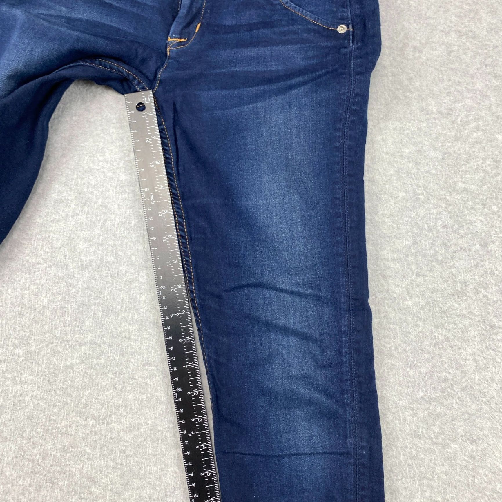Hudson Hudson Collin Skinny Jeans Womens 26 Blue Low Rise Distress Stretch Denim Size 26" / US 2 / IT 38 - 6 Thumbnail