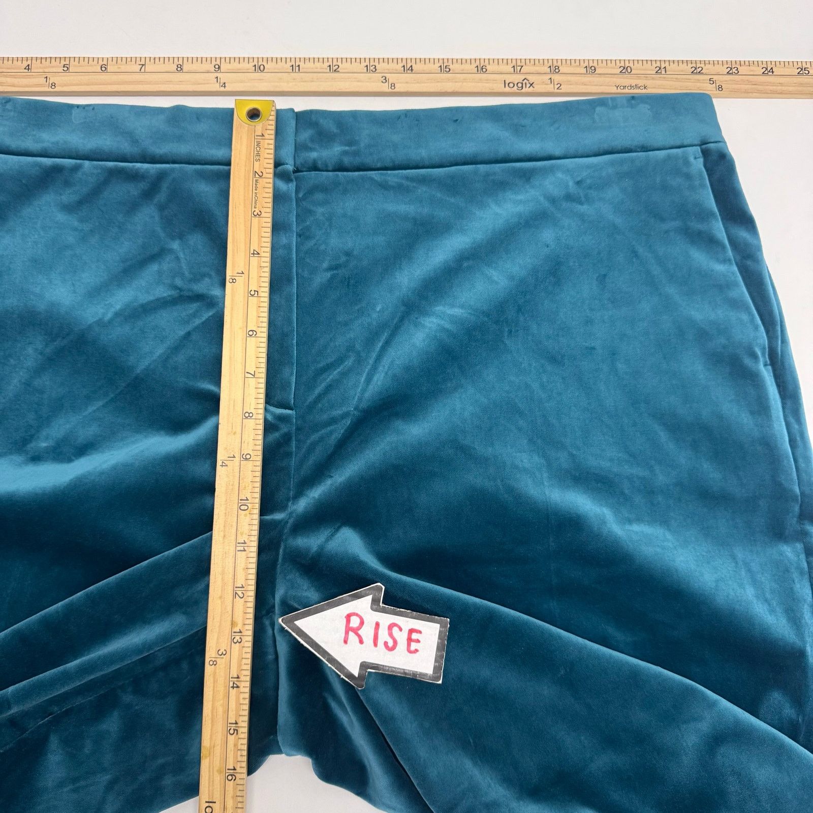 Marina Rinaldi Marina Rinaldi Rodolfo Blue Velvet Trousers Straight Leg 24 Size 24" / US 00 / IT 34 - 5 Thumbnail