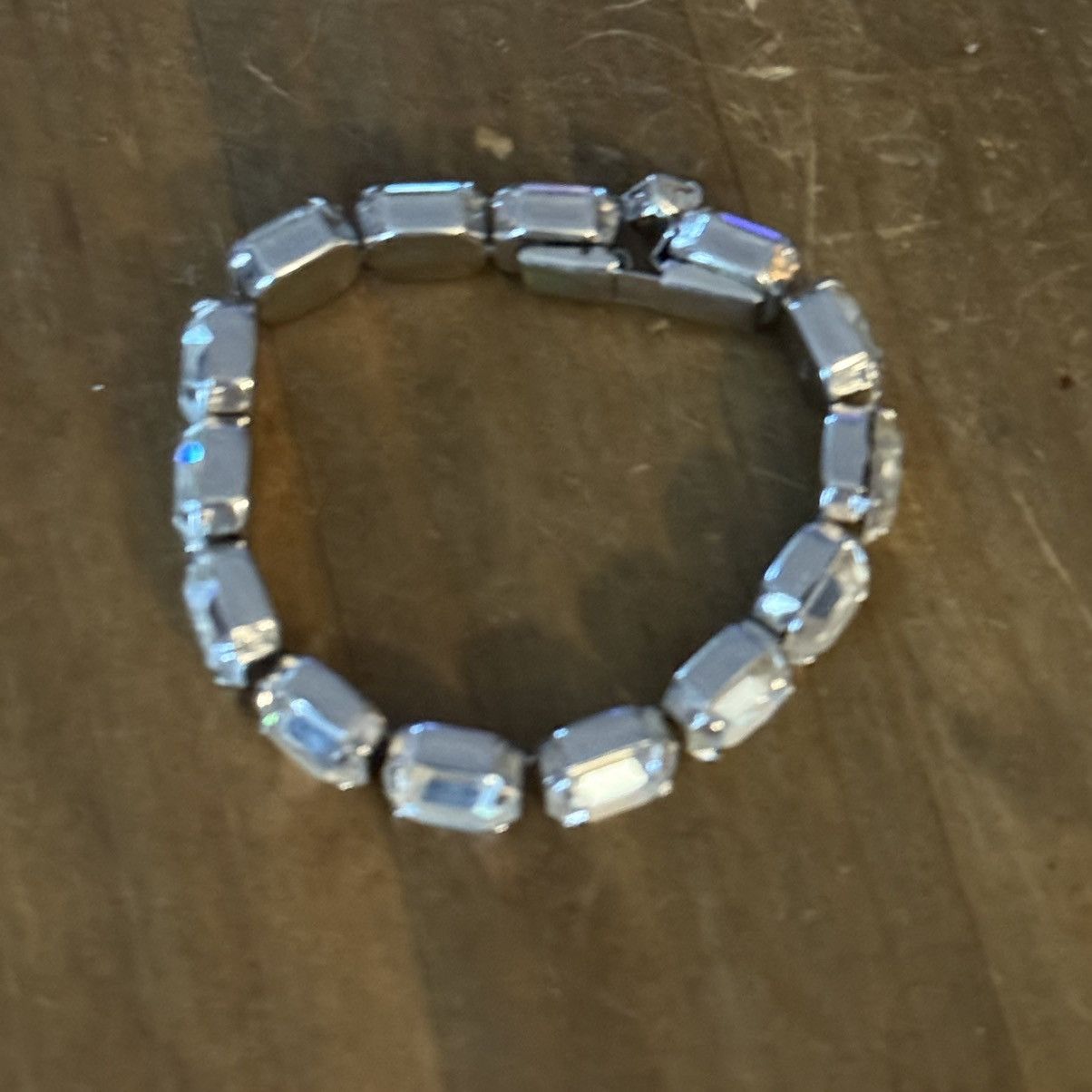 Vintage Vintage Weiss Emerald cut rhinestone bracelet Size ONE SIZE - 9 Thumbnail
