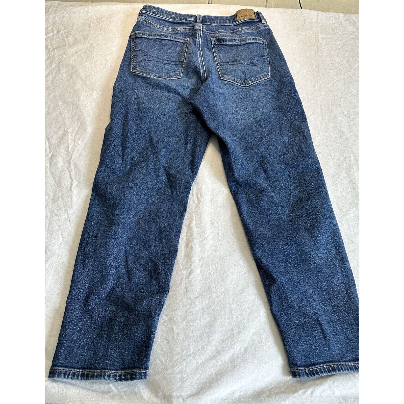 American Eagle Outfitters American Eagle Mom Jeans Blue Sz 6 Shortt Stretch Normcore Size 28" / US 6 / IT 42 - 13 Thumbnail