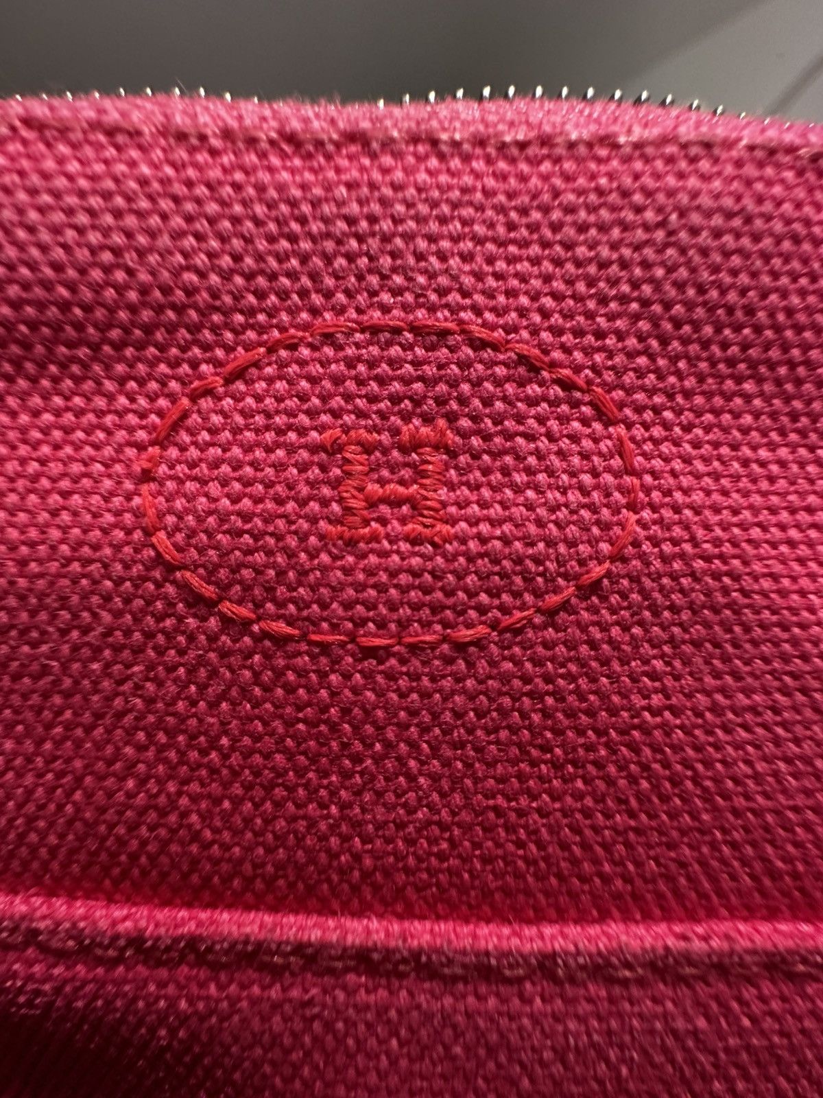 Hermes Hermès Paris Pochette in Tela Rosa con Dettagli in Pelle Size ONE SIZE - 5 Thumbnail