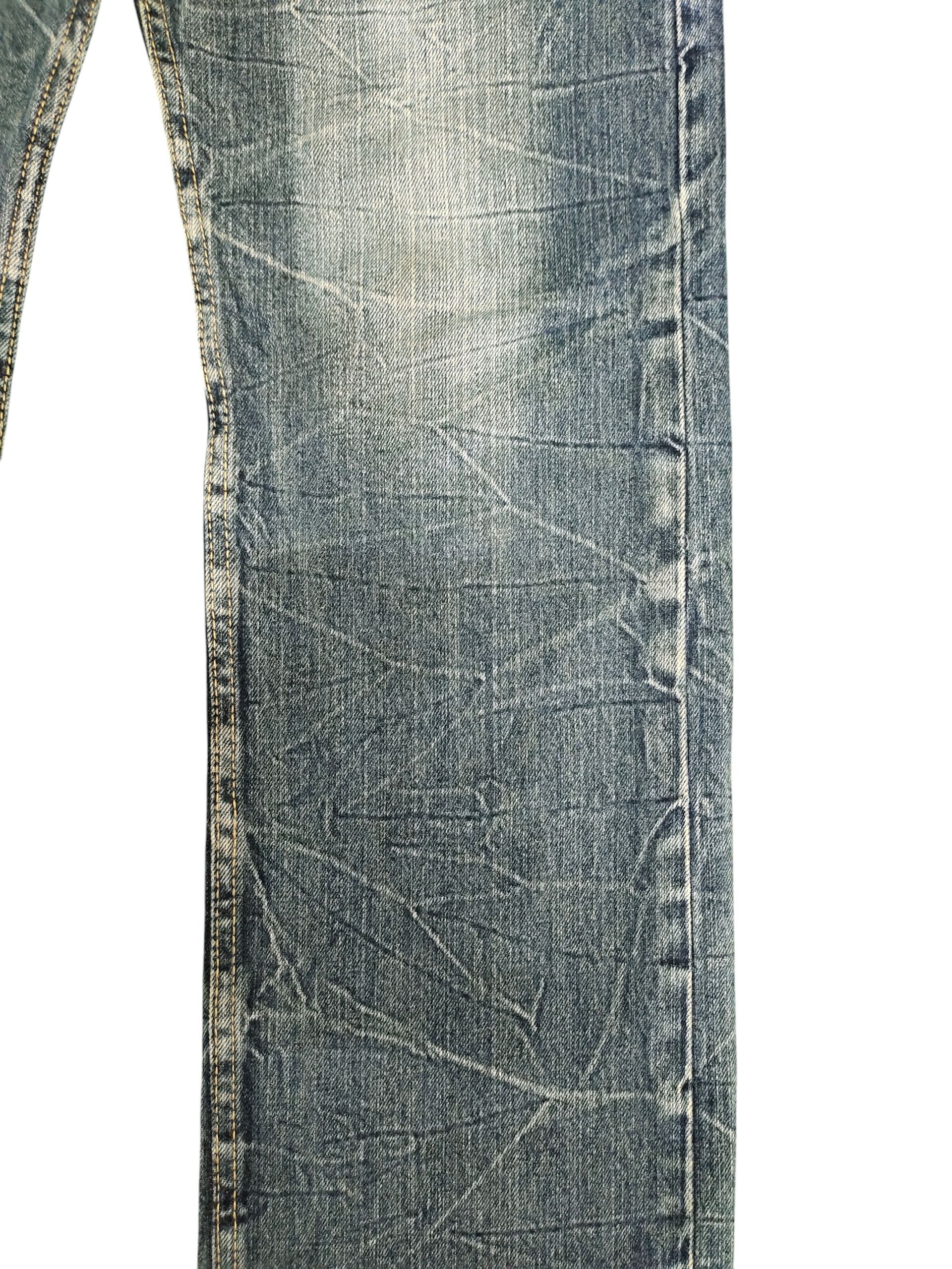 Le Grande Bleu (L.G.B.) Vintage Exit Japan Clawmark Distress Faded Denim Jeans Size US 30 / EU 46 - 3 Thumbnail