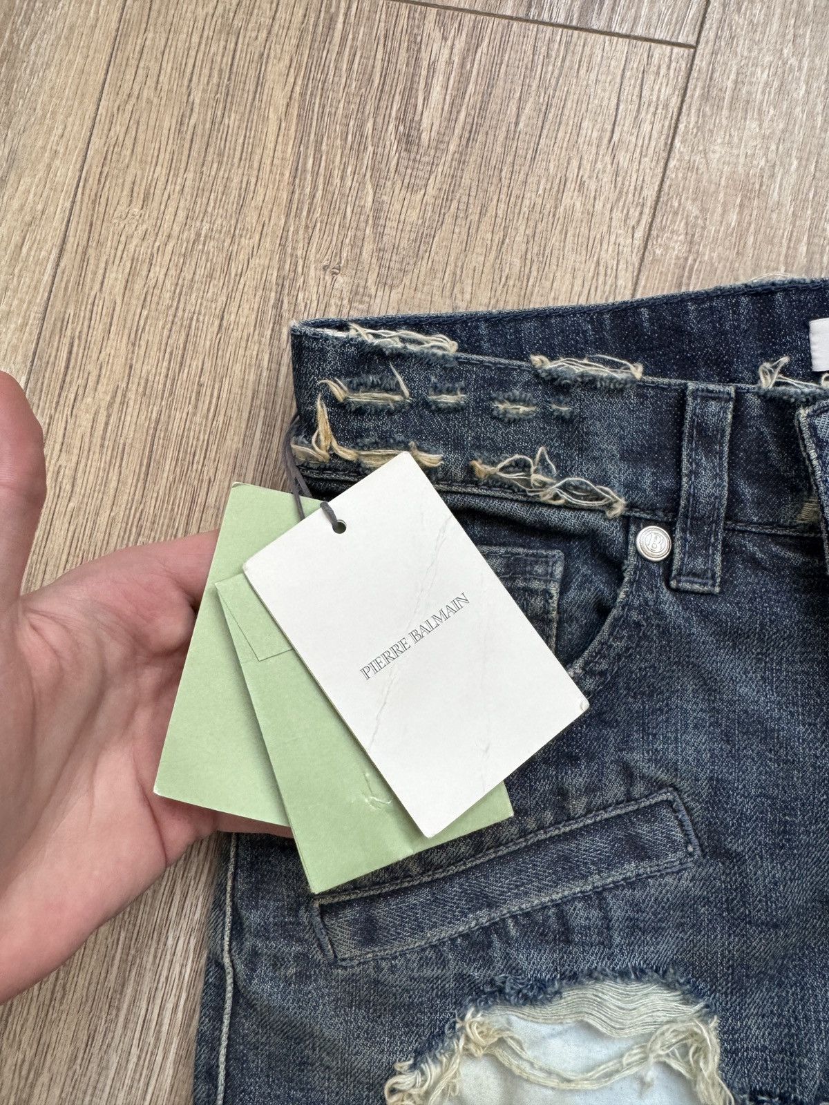Pierre Balmain Pierre Balmain Distressed Biker Jeans Size US 26 / EU 42 - 8 Thumbnail