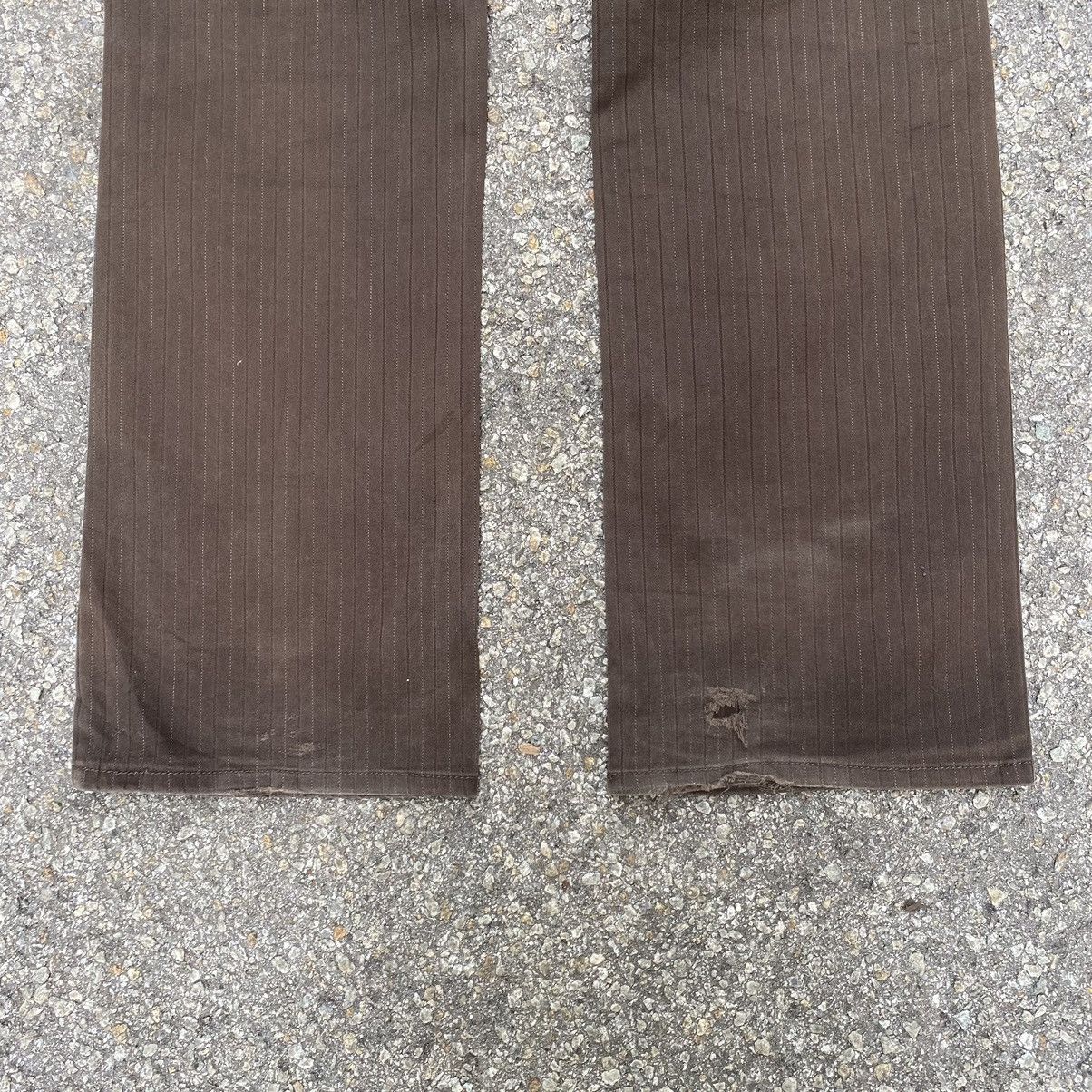 Japanese Brand Japanese SPINASH Faded Brown Cargo Stripped Pants Size US 32 / EU 48 - 8 Thumbnail