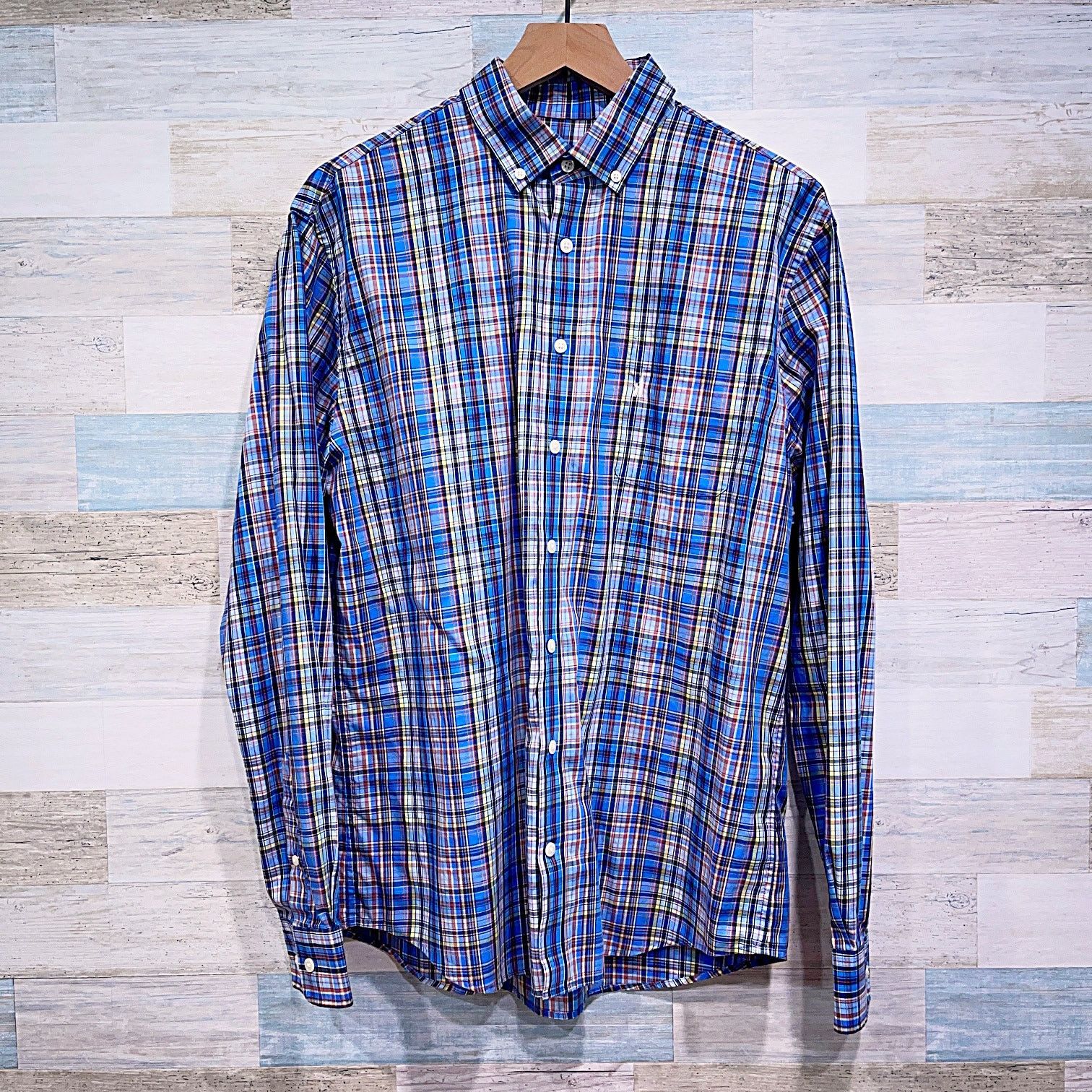 johnnie-O Johnnie O Twill Button Down Shirt Blue Plaid Long Sleeve L Size US L / EU 52-54 / 3 - 1 Thumbnail