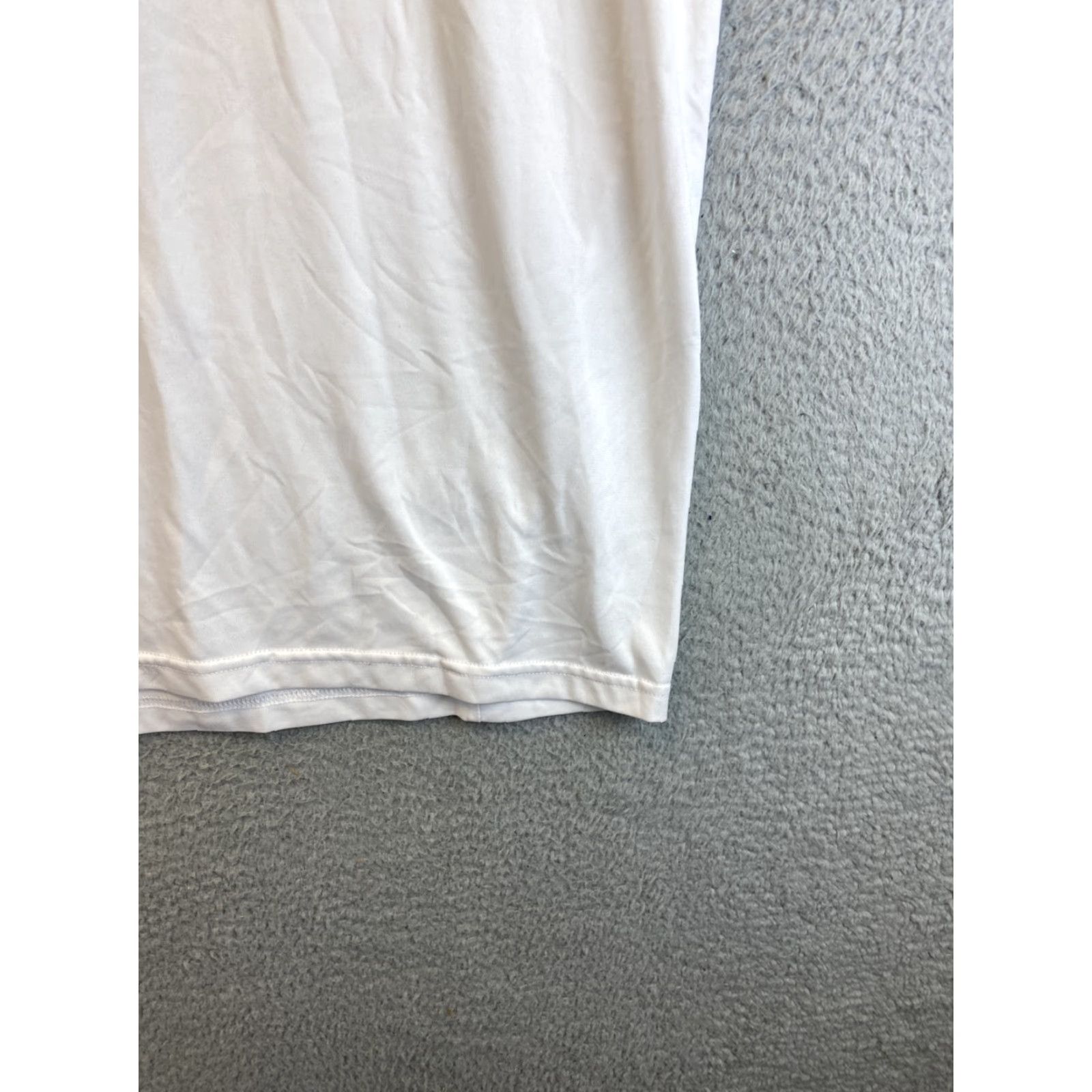 Nike Nike Shirt Large White Dri-Fit Swoosh Running Short Sleeve Breathable Sports Outdoor Mens Size US L / EU 52-54 / 3 - 4 Thumbnail