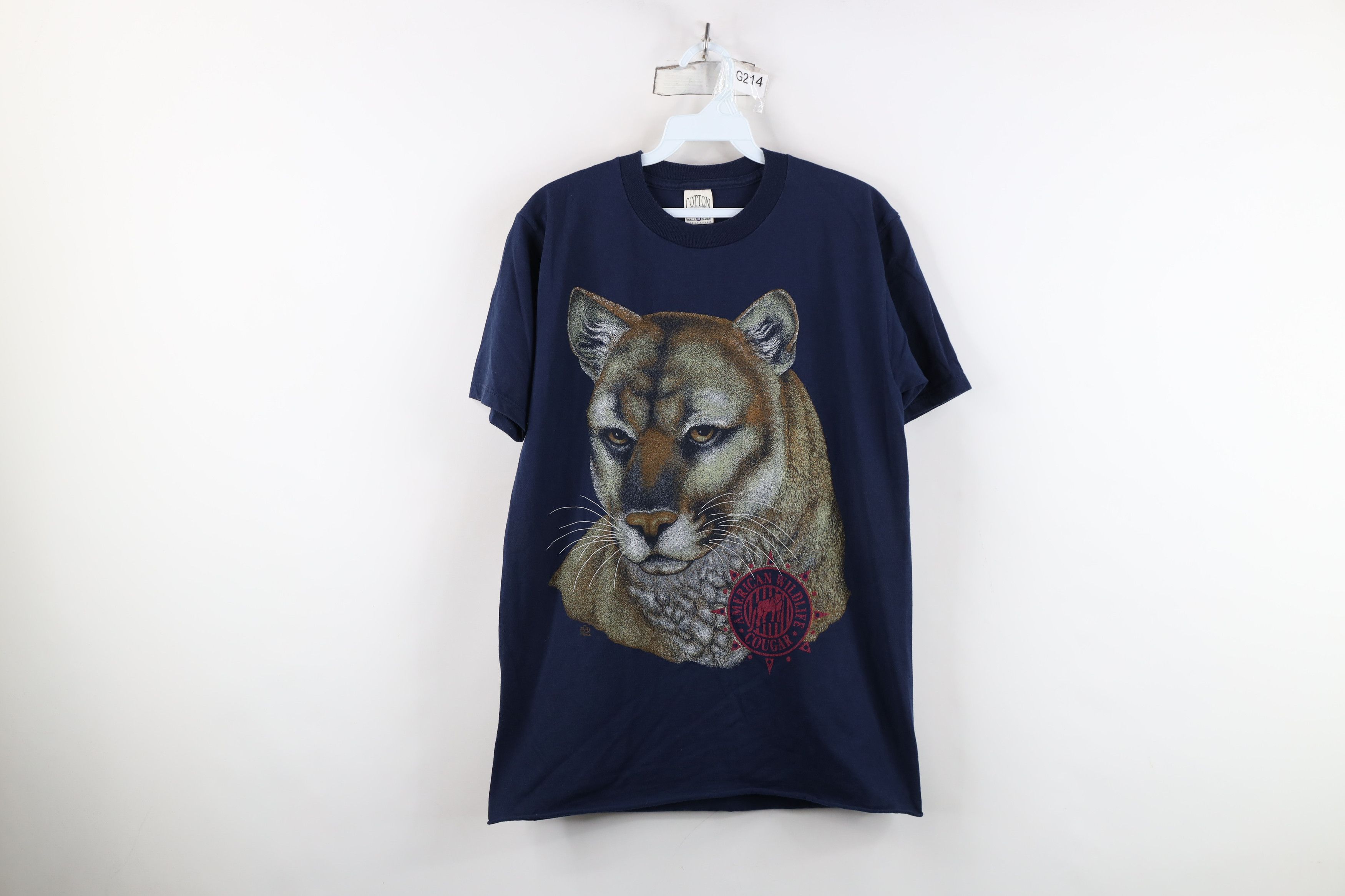 Vintage Vintage 90s Streetwear Wildlife Cougar Cat T-Shirt USA Size M / US 6-8 / IT 42-44 - 1 Thumbnail