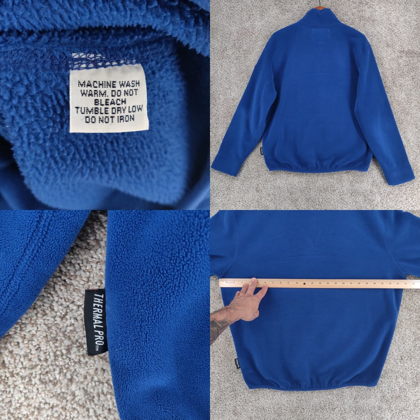 Polo Ralph Lauren VINTAGE Polo Ralph Lauren Fleece Pullover Mens Medium 1/4 Zip Polartec Thermal Pro Blue Polo Ralph Lauren Sweatshirt 90s Mens Size US M / EU 48-50 / 2 - 9 Thumbnail
