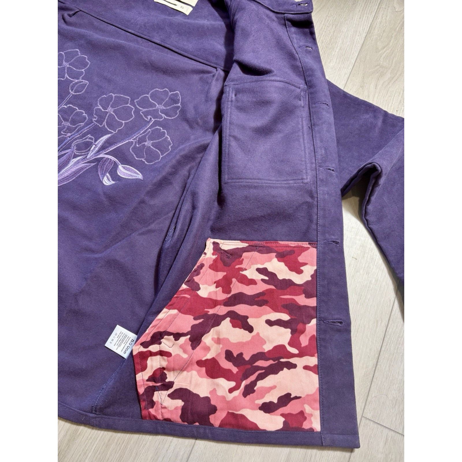 Other No One LA Purple “Respite” Floral Shirt Jacket Men’s XL RARE Size US XL / EU 56 / 4 - 7 Thumbnail