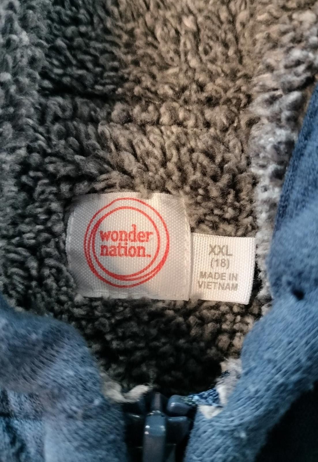Designer Wonder Nation Blue Hoodie XXL Size US XXL / EU 58 / 5 - 2 Thumbnail