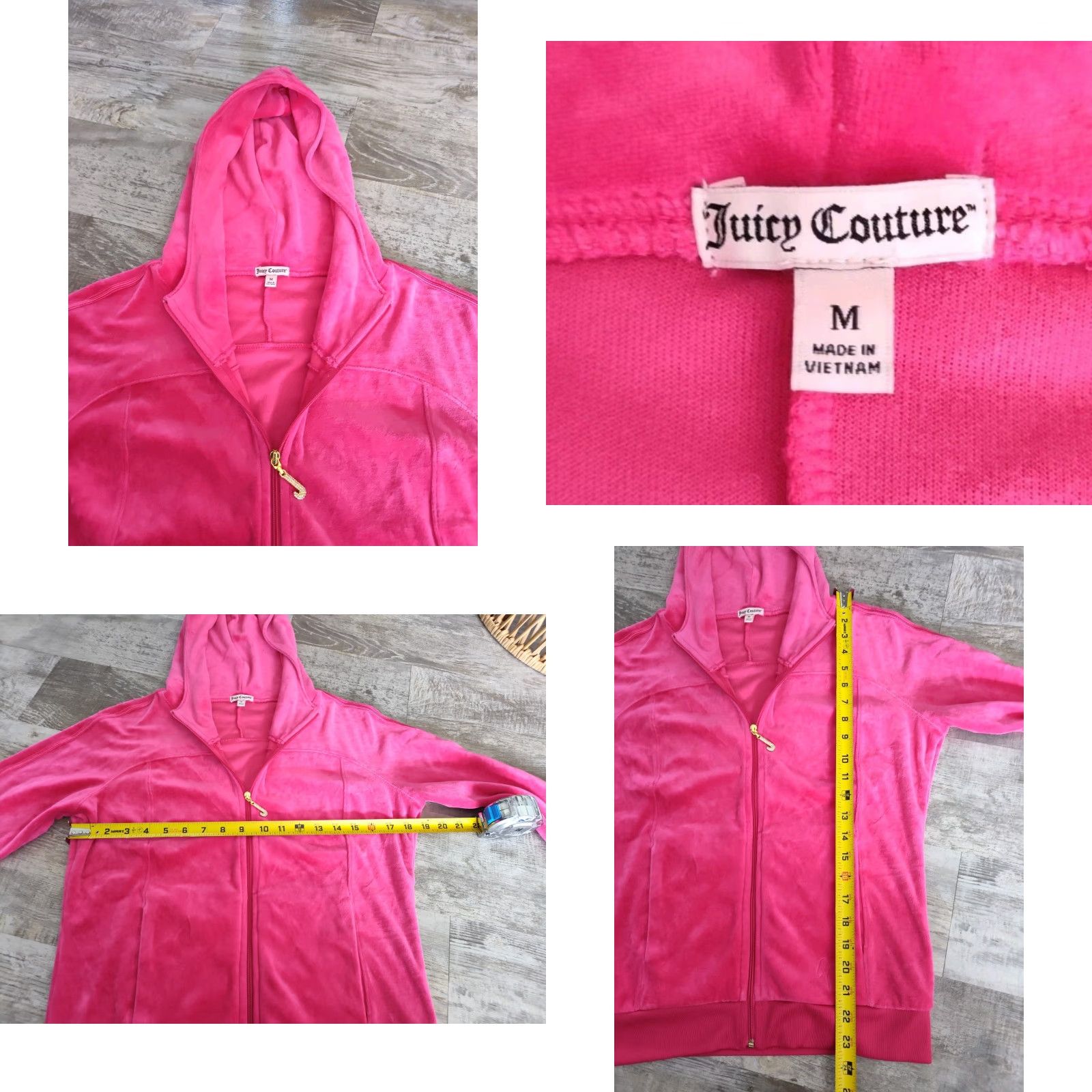 Juicy Couture VINTAGE Juicy Couture Velour Track Jacket Women's Medium Pink Y2K Designer Hip Hop Casual Size M / US 6-8 / IT 42-44 - 8 Thumbnail