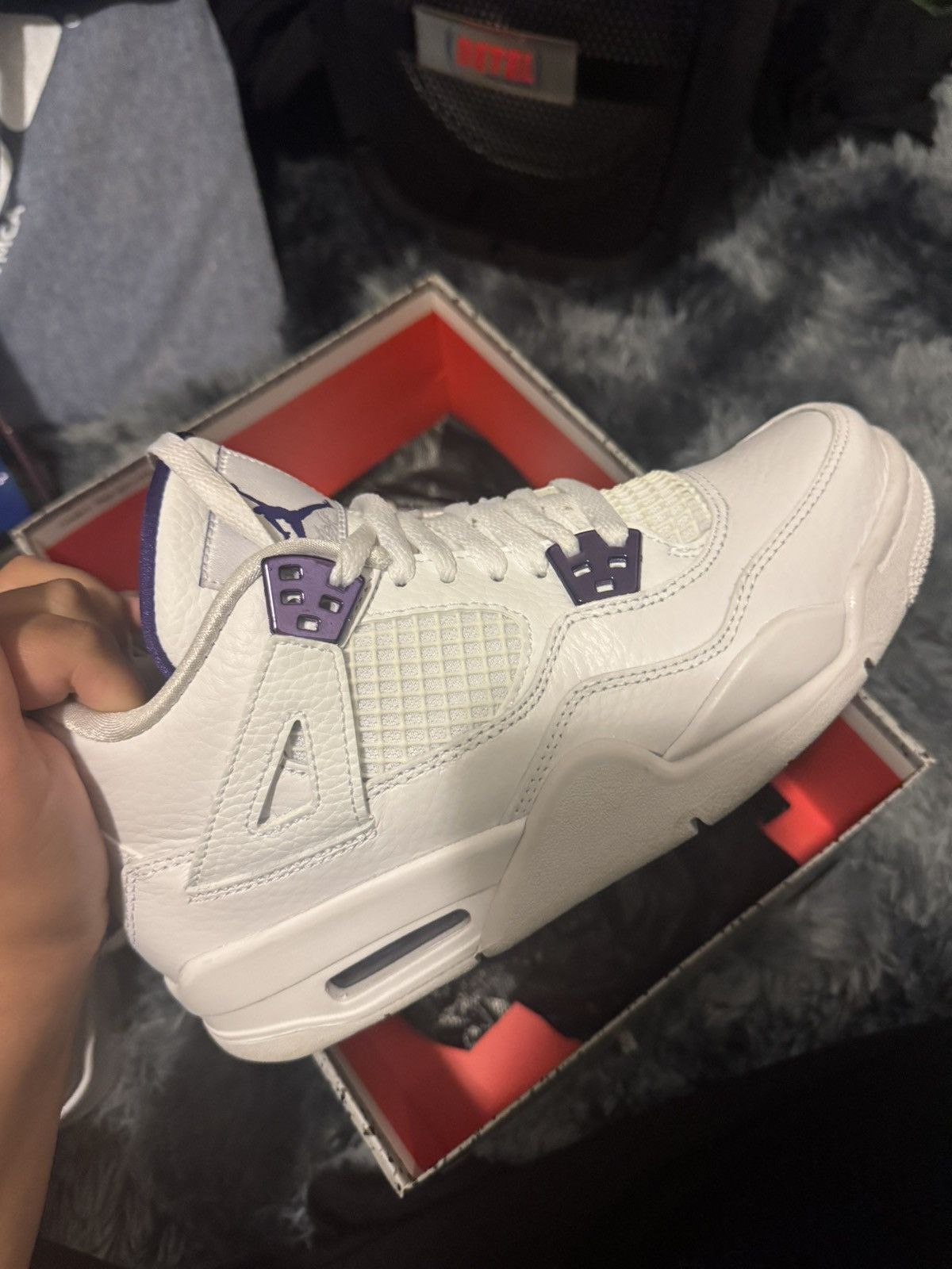 Jordan Brand Air Jordan 4 Retro GS Metallic purple Size US 7.5 / IT 37.5 - 8 Thumbnail