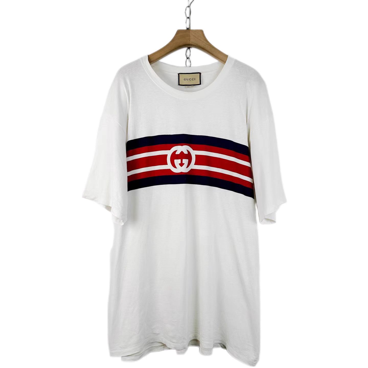 Gucci Gucci Men's Classic Stripe Double G Short Sleeve T-shirt K12 Size US XXL / EU 58 / 5 - 1 Thumbnail