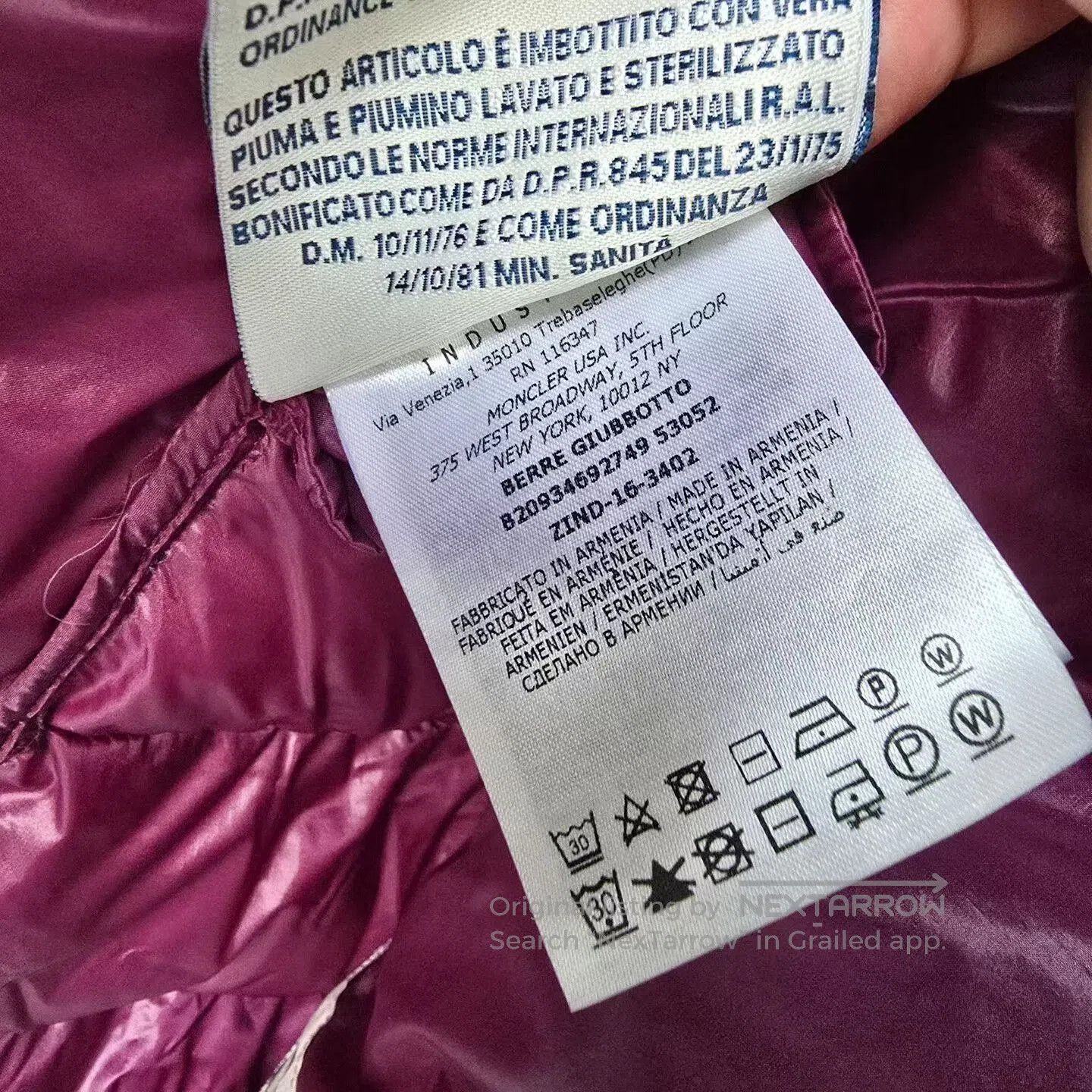 Moncler moncler pink purple down jacket. Size S / US 4 / IT 40 - 5 Thumbnail