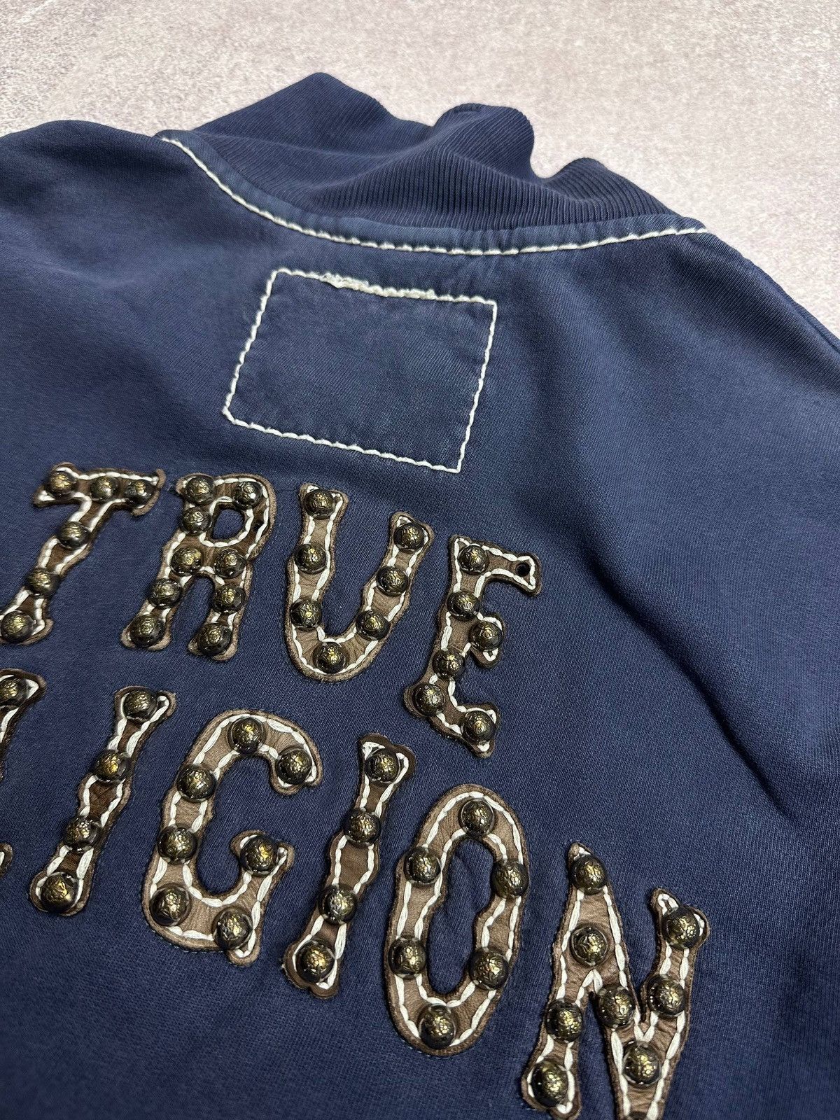 True Religion Vintage True Religion Big Logo Spellout Bomber Jacket XXL Size US XXL / EU 58 / 5 - 4 Thumbnail