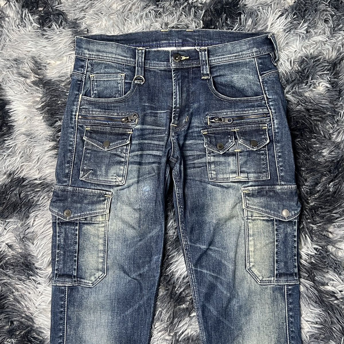 HIDEAWAYS HideAways Nicole Denim MultiPocket Cargo Pants Size US 31 - 3 Thumbnail