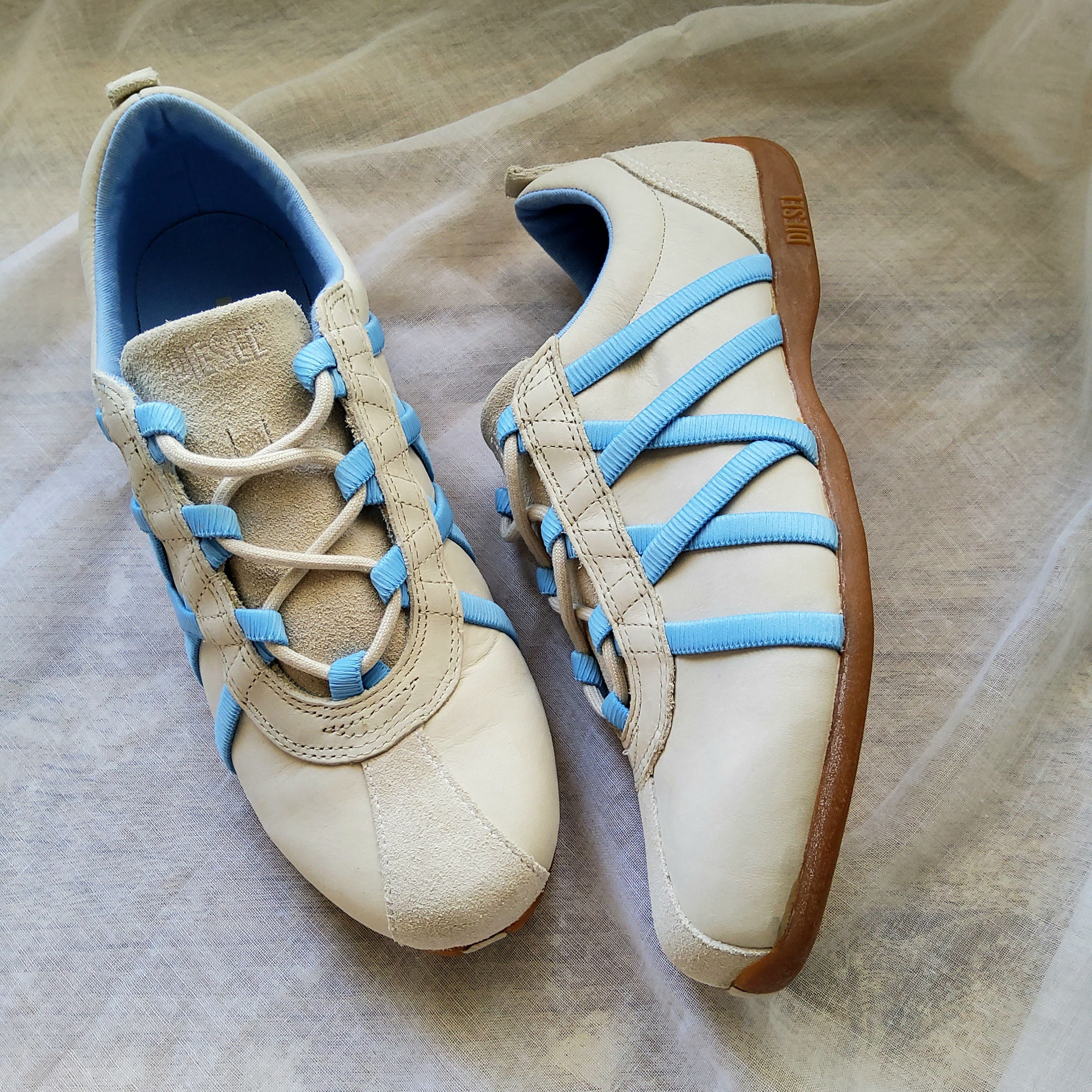 Diesel Diesel rare vintage y2k deadstock tech rave leather sneakers Size US 7.5 / IT 37.5 - 1 Thumbnail