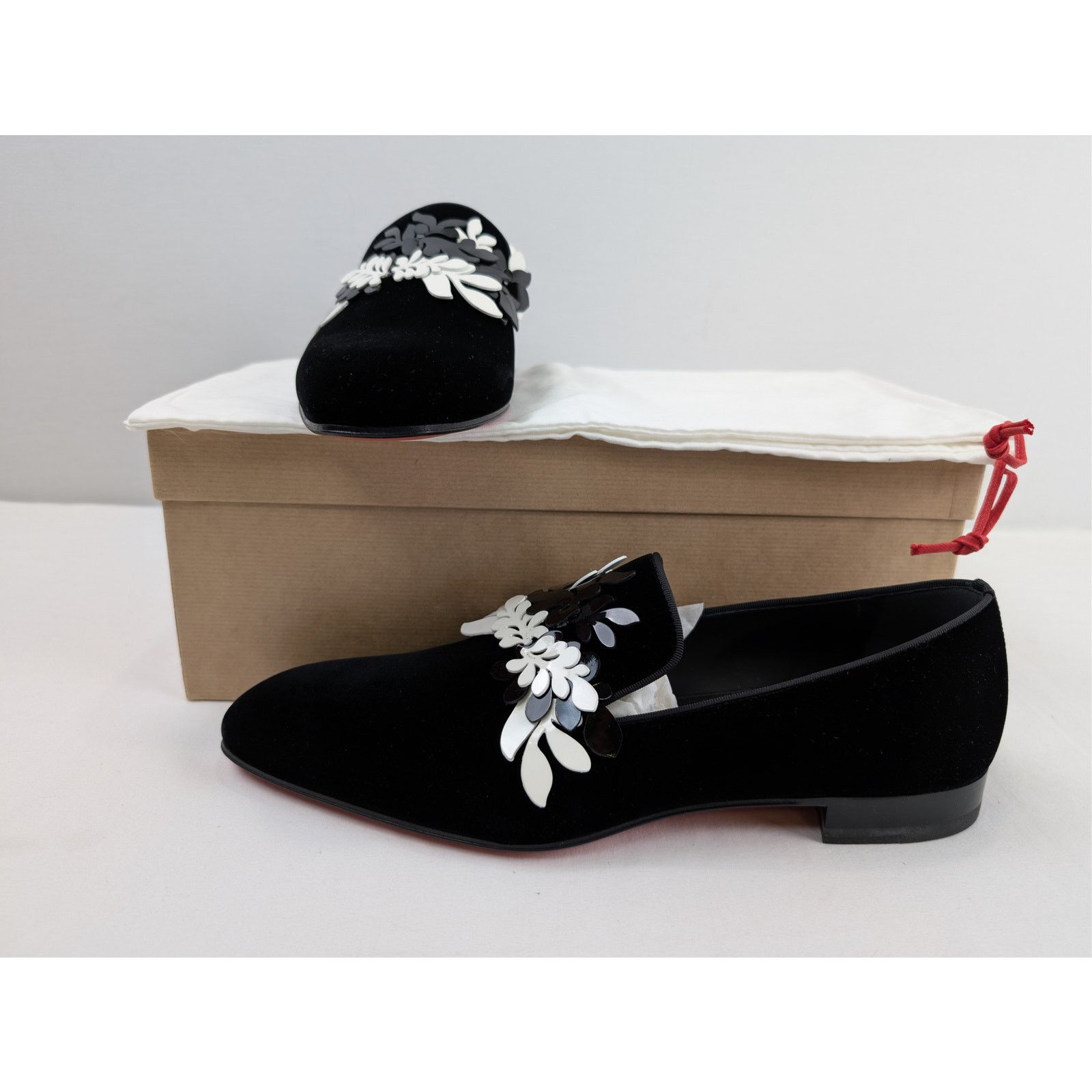 Christian Louboutin o1rshd1 Dandelion Petunia Flat Loafers Shoe Boots in Black Size US 11 / EU 44 - 21 Thumbnail