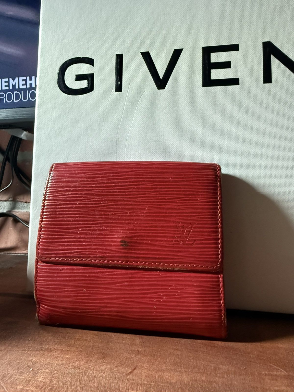 Louis Vuitton Red Epi Leather Wallet Preowned