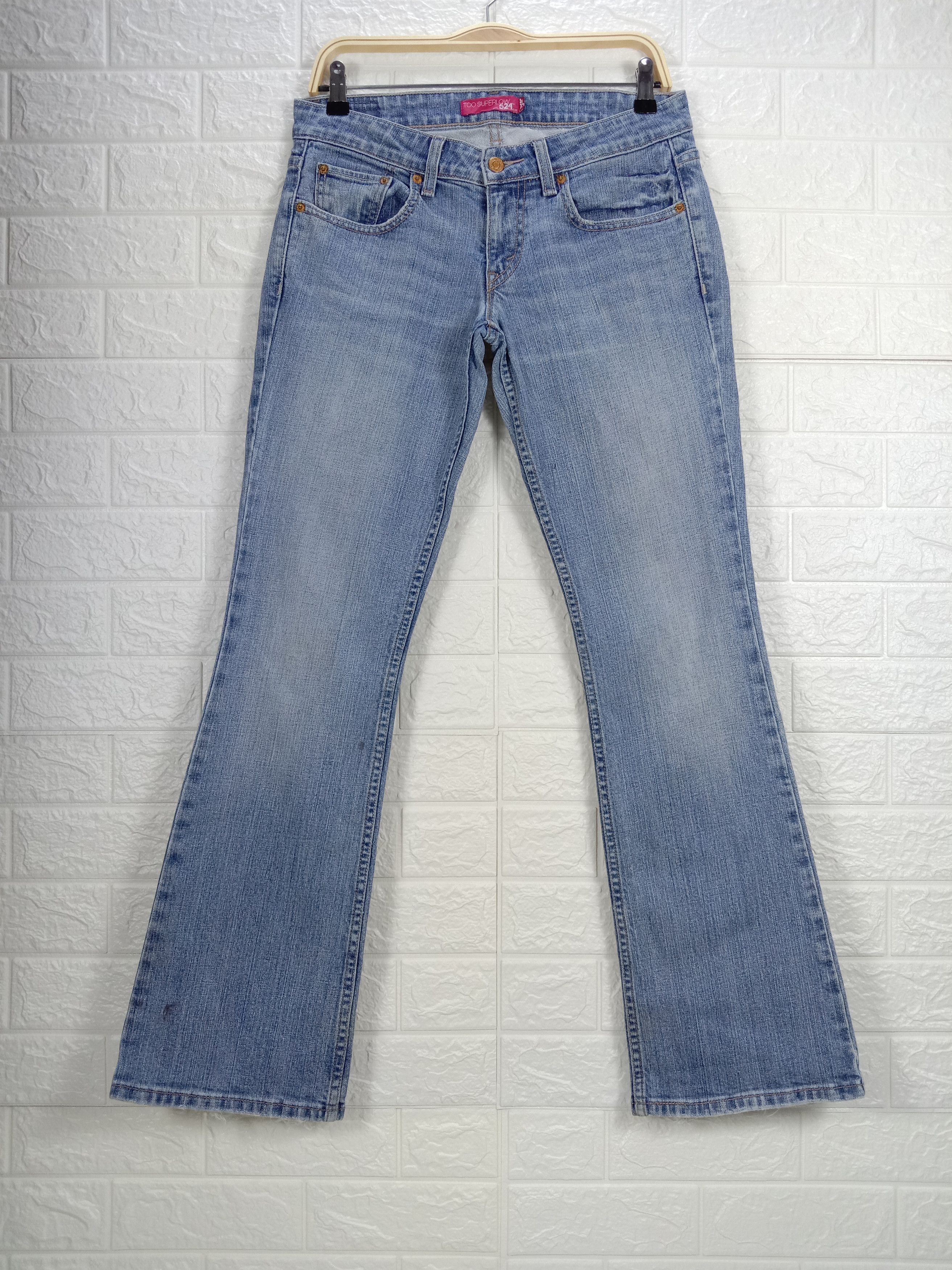 Levi's Vintage Levi's 524 Flare Jeans Faded Blue Denim Size 31" - 1 Thumbnail