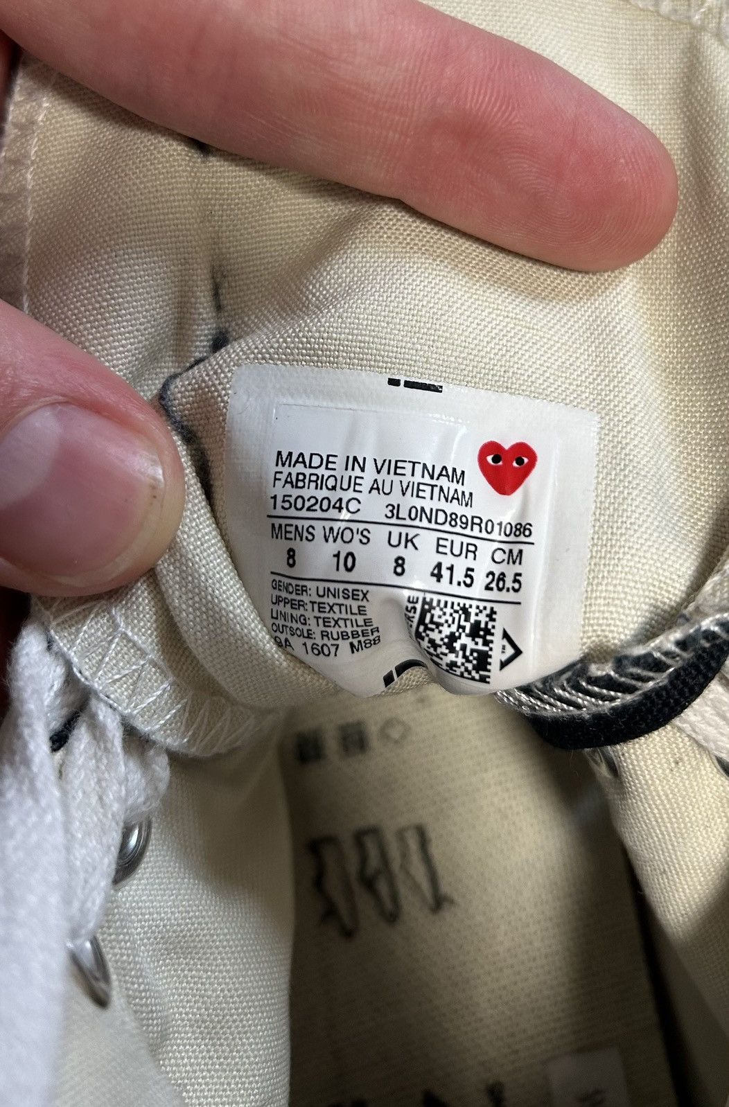 Other Comme des Garcons x Chuck Taylor All Star High Play 2015 Size US 8 / EU 41 - 14 Thumbnail