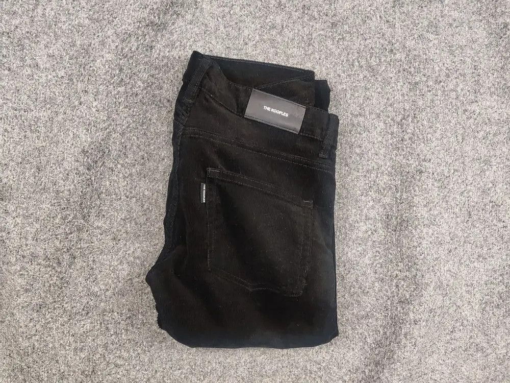 The Kooples The kooples Black Cordurou Straight Fit Trouser Pants Size US 30 / EU 46 - 1 Thumbnail