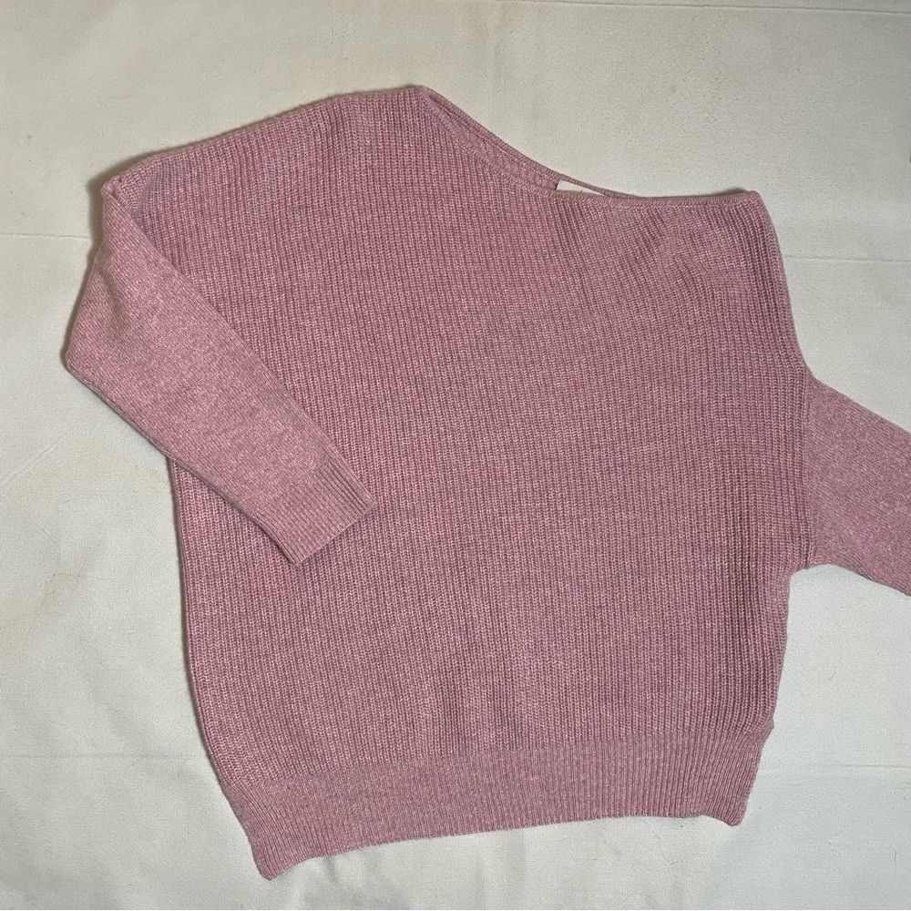 Other Collaboration Cashmere Off Shoulder Ribbed Pink Sweater Siz Size XS / US 0-2 / IT 36-38 - 4 Thumbnail