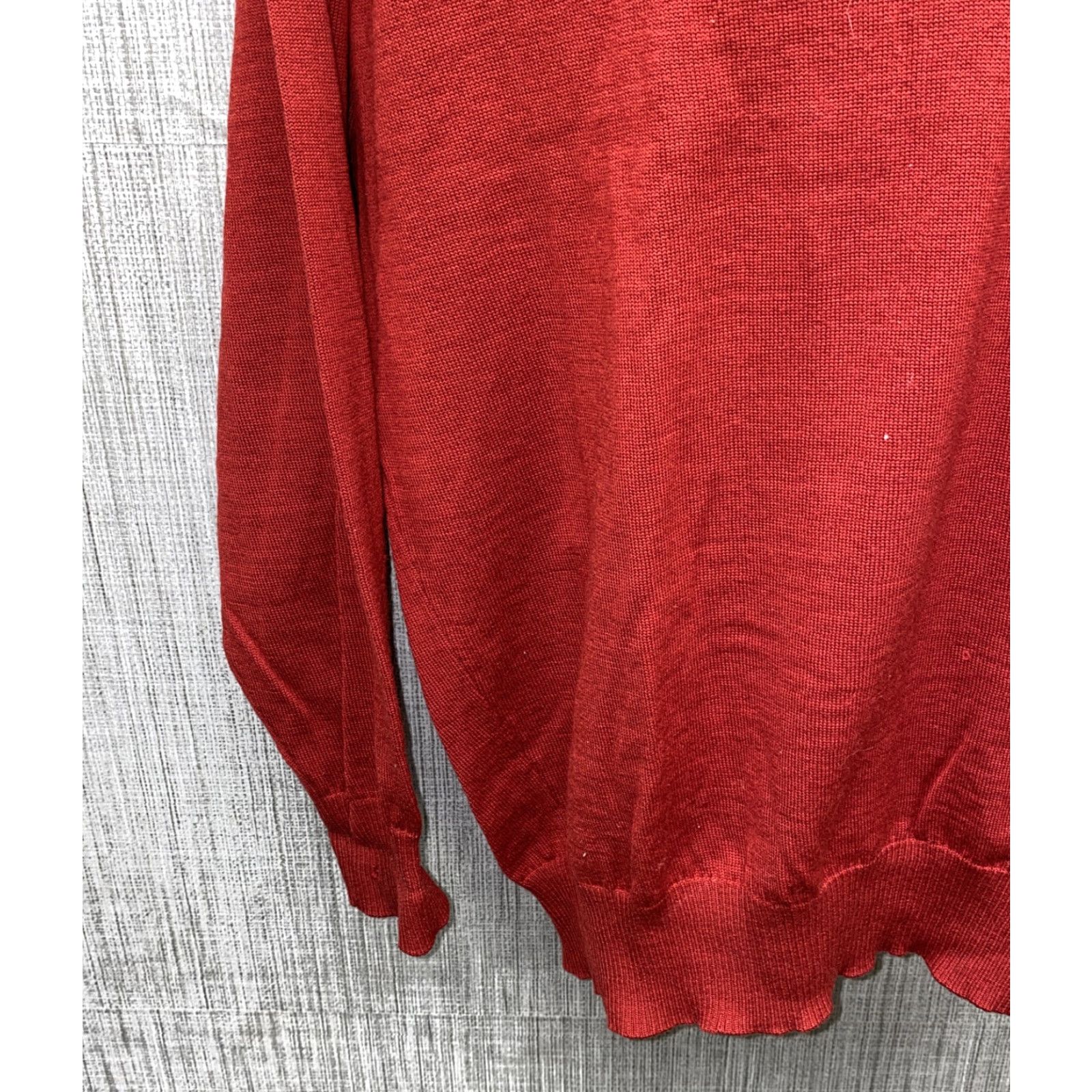 Vintage MARZ MUNCHEN Mens Red V-Neck Wool Sweater XL Size V-Neck Sweater Old? Wait. Size US XL / EU 56 / 4 - 4 Thumbnail