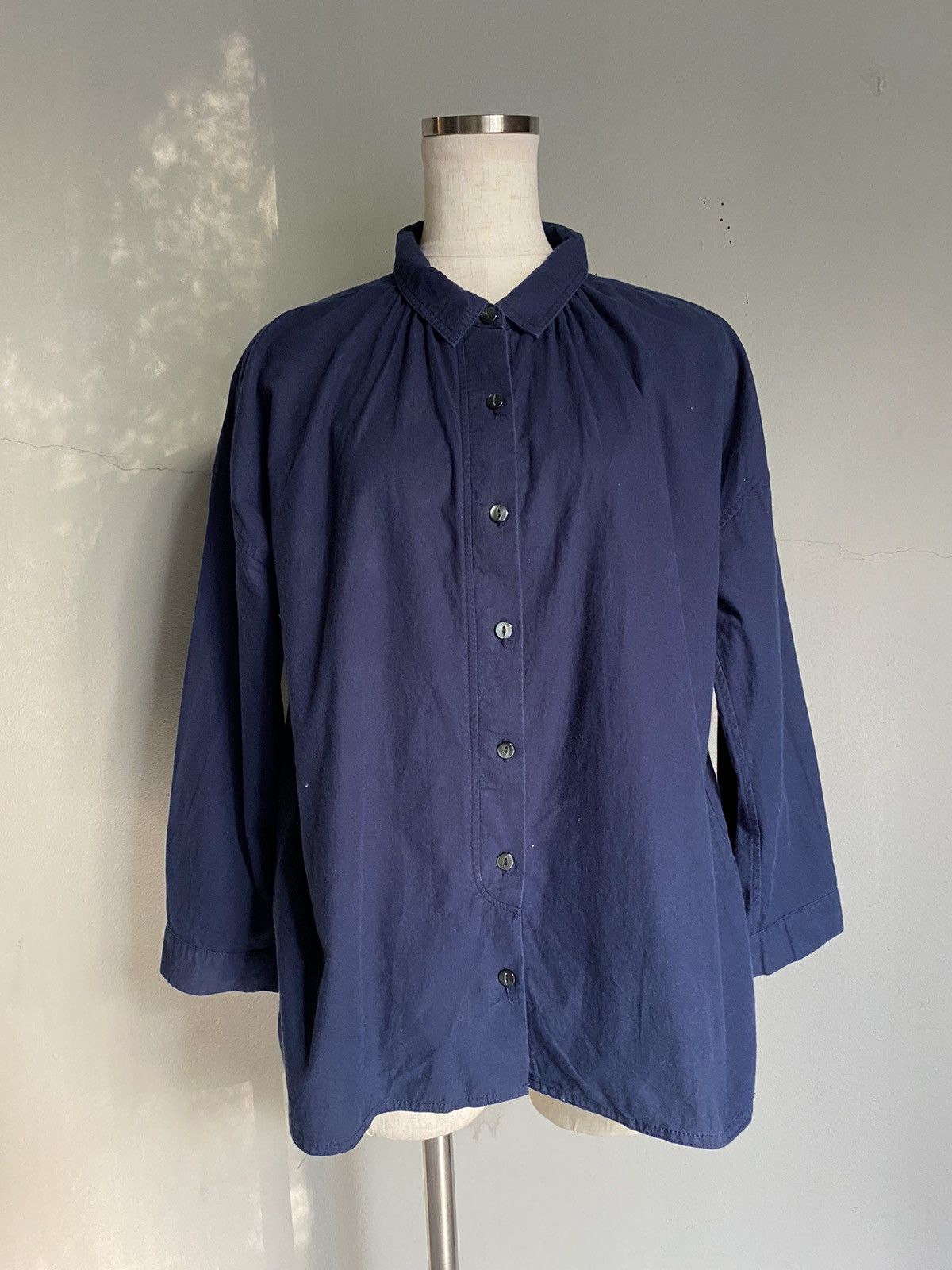 Japanese Brand Sabbatum Dark blue collared shirt Size M / US 6-8 / IT 42-44 - 1 Thumbnail