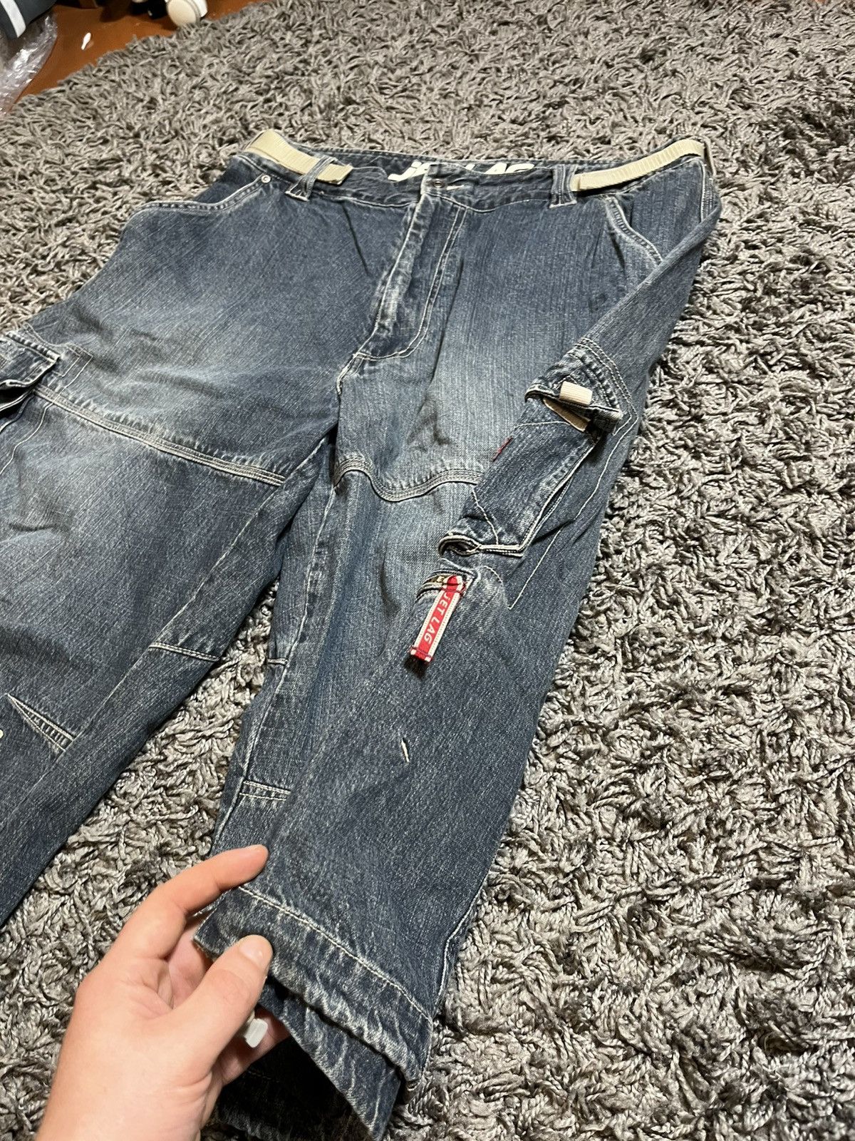 Jet Lag VINTAGE Y2K BAGGY JET LAG JEANS CARGO SHORTS Size US 36 / EU 52 - 6 Thumbnail