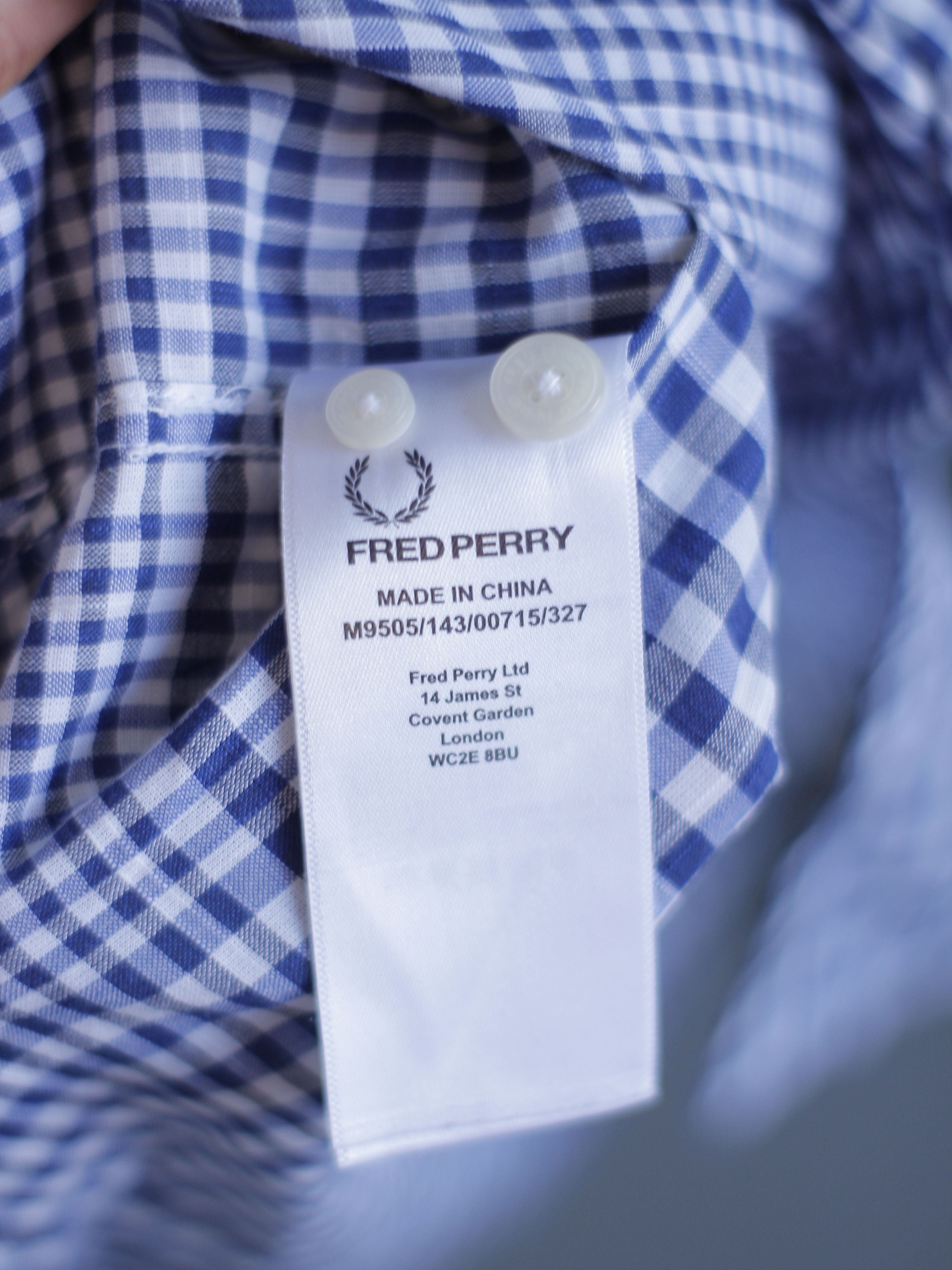 Fred Perry FRED PERRY BUTTON UP SHIRT CHECKERED CHECK S M MENS Size US S / EU 44-46 / 1 - 6 Thumbnail