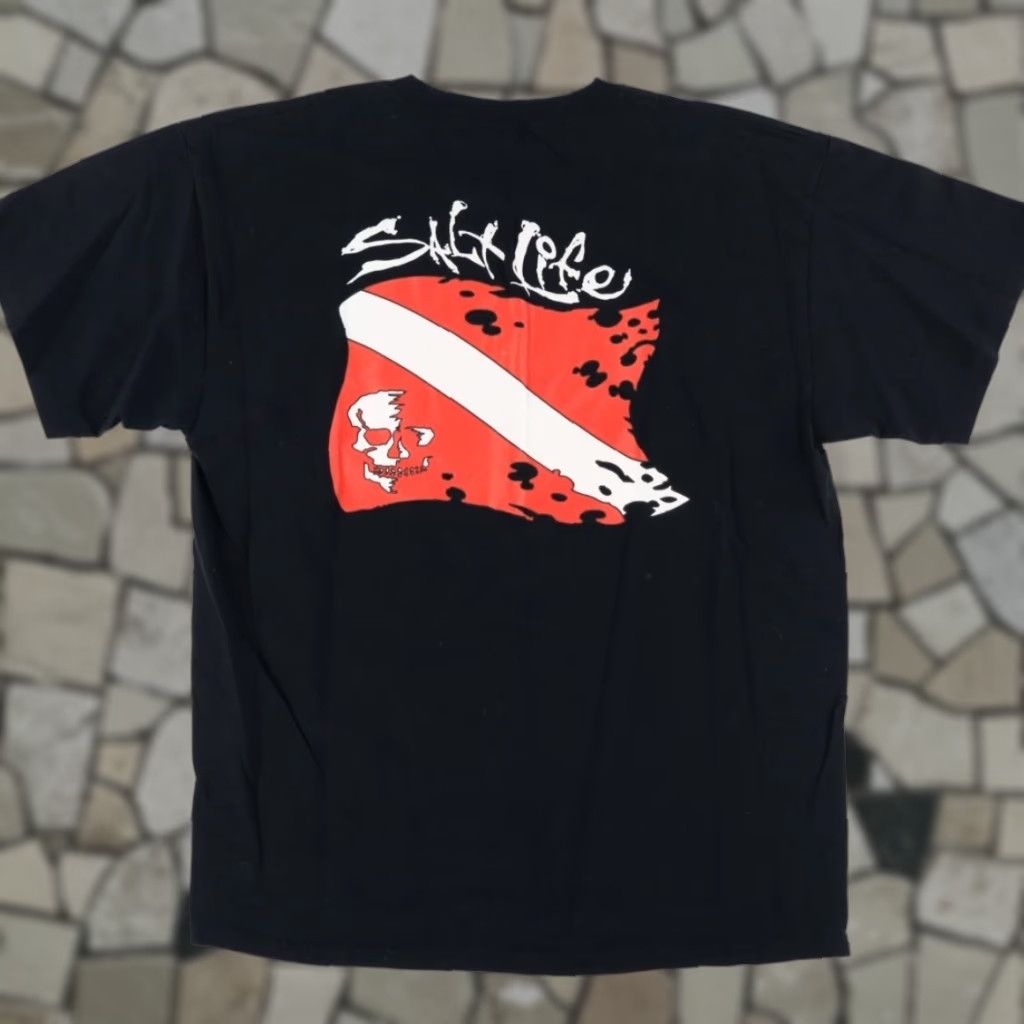 Vintage Salt Life Pirate Flag Solid T-Shirt Black Men's L Size US L / EU 52-54 / 3 - 1 Thumbnail