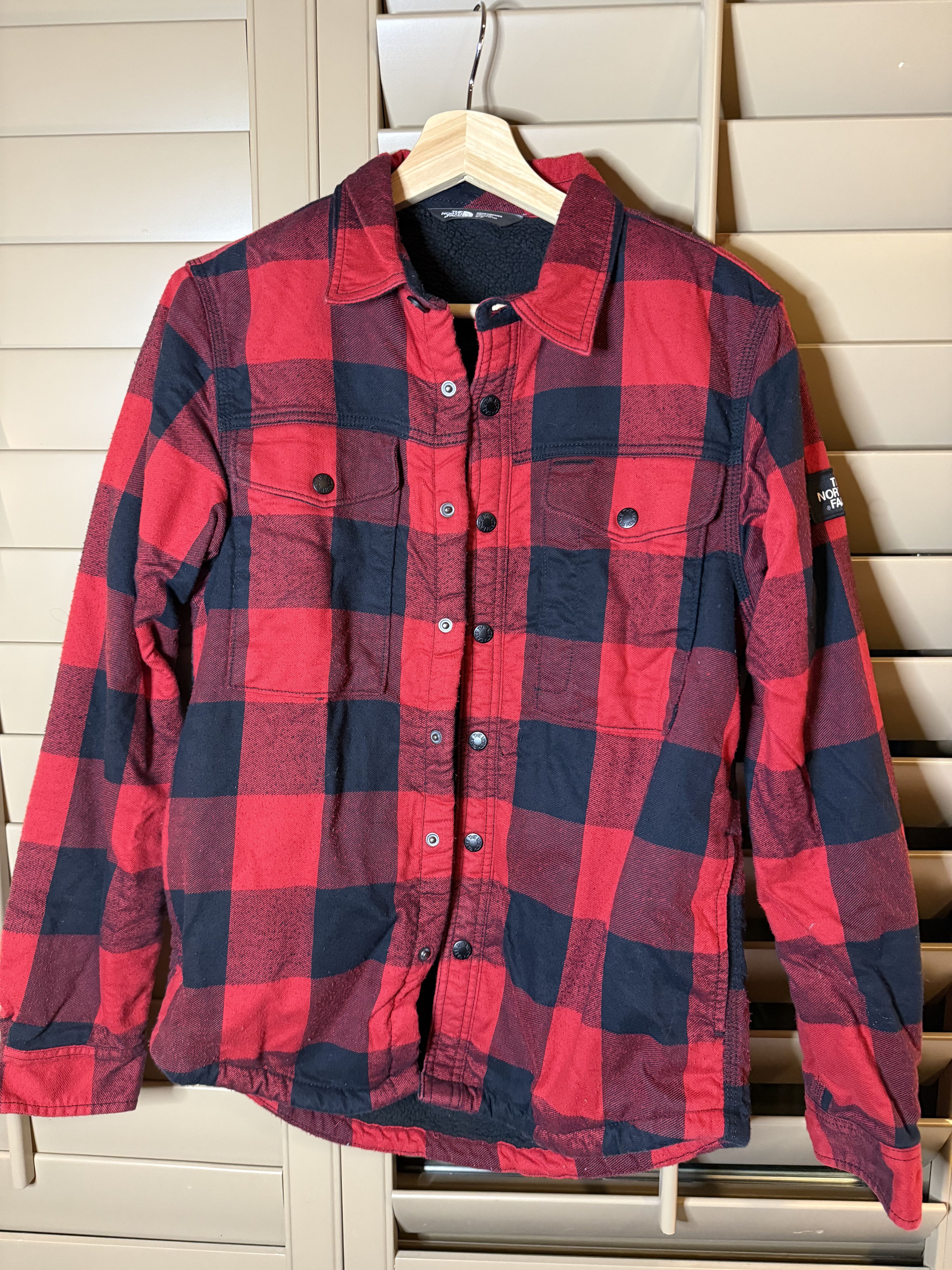 The North Face The North Face Red Fleece-lined Flannel Shirt Jacket Size US S / EU 44-46 / 1 - 3 Thumbnail