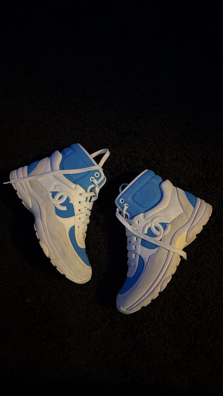 Chanel CHANEL Sneaker Fluo Blue White/Fluo Blue women’s Size US 6.5 / IT 36.5 - 1 Thumbnail